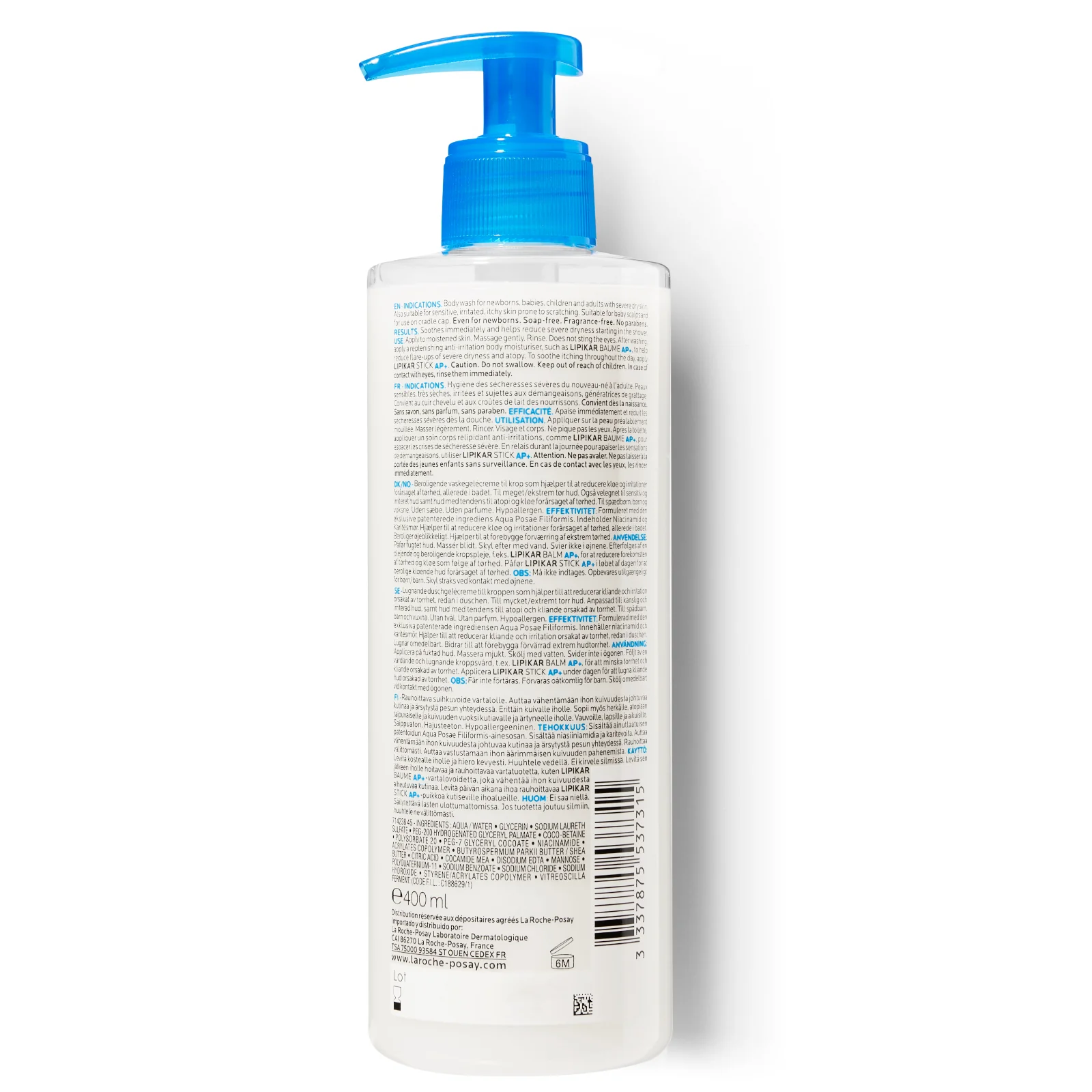 La Roche-Posay Lipikar Syndet Ap+ Wash Cream 400ml - Image 2