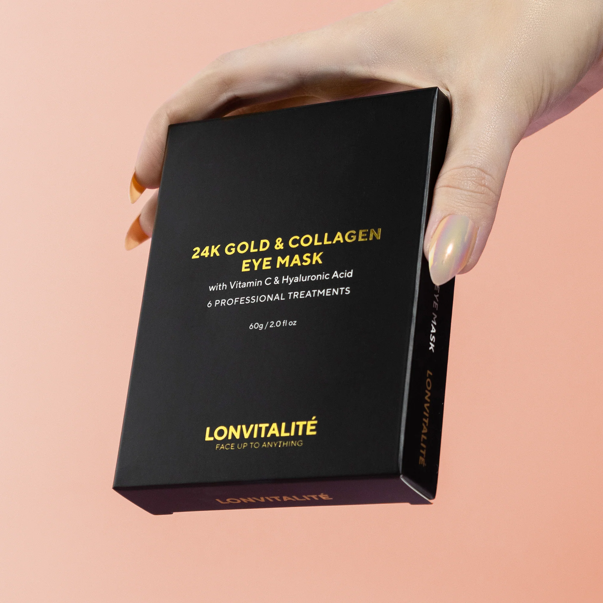 Lonvitalite 24K Gold and Collagen Mask - 6 Pairs - Image 3
