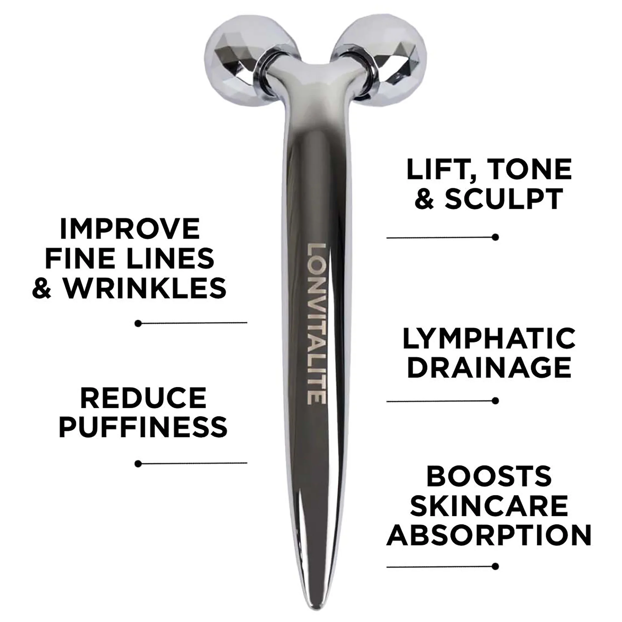 Lonvitalite Platinum Contour Face Roller - Image 2