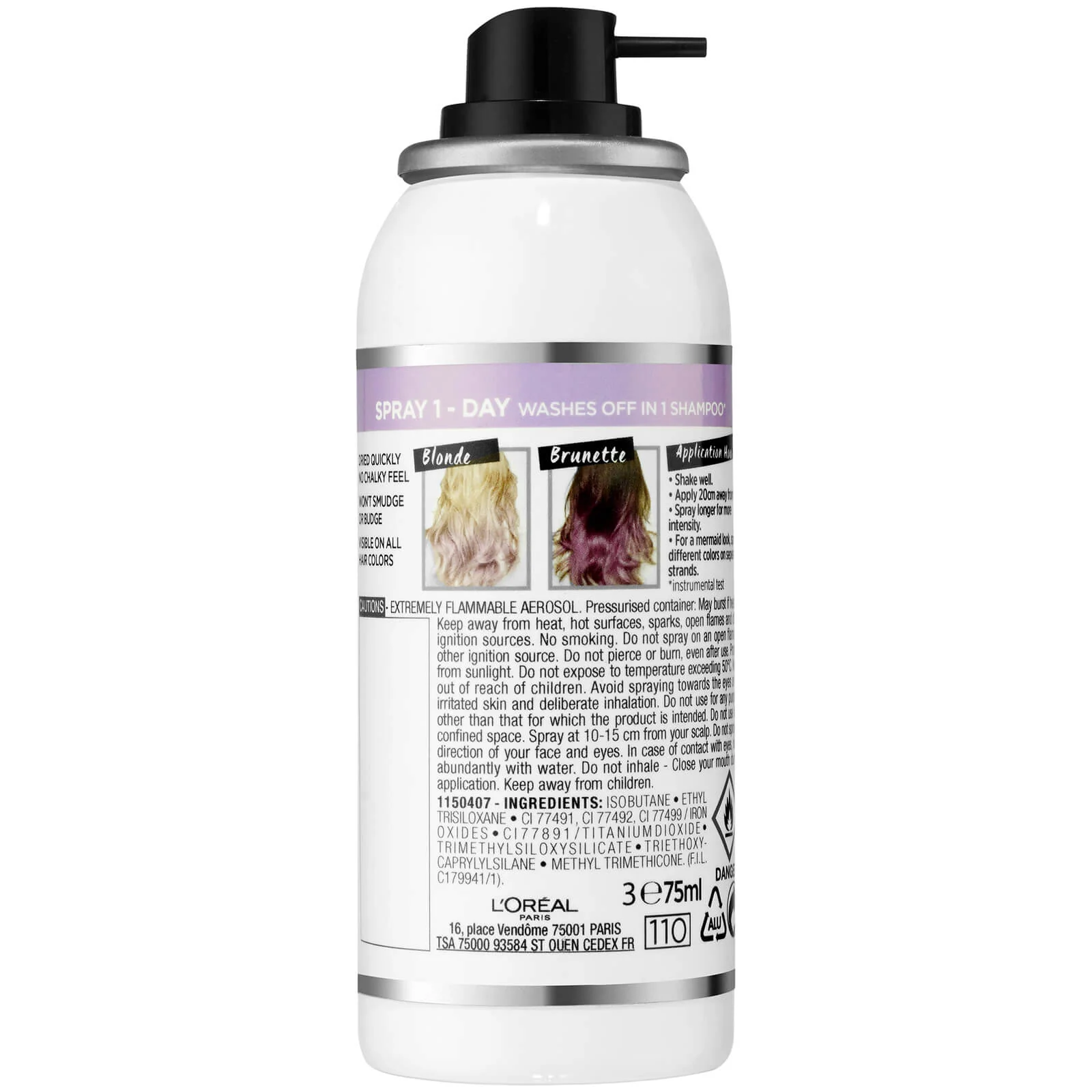 L'Oreal Colorista 1 Day Colour Spray Lavender - Image 2