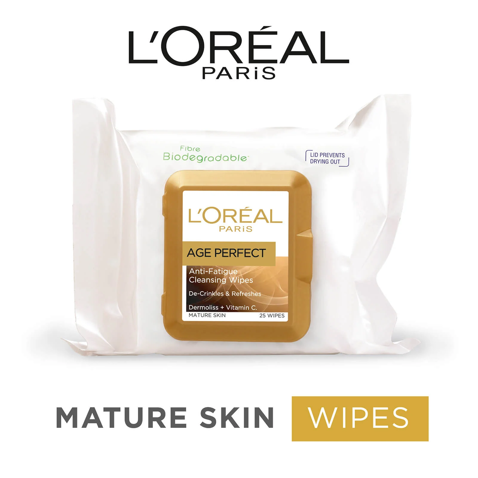 L'Oréal Paris Age Perfect Anti-Fatigue Cleansing Wipes (25 Wipes) - Image 2