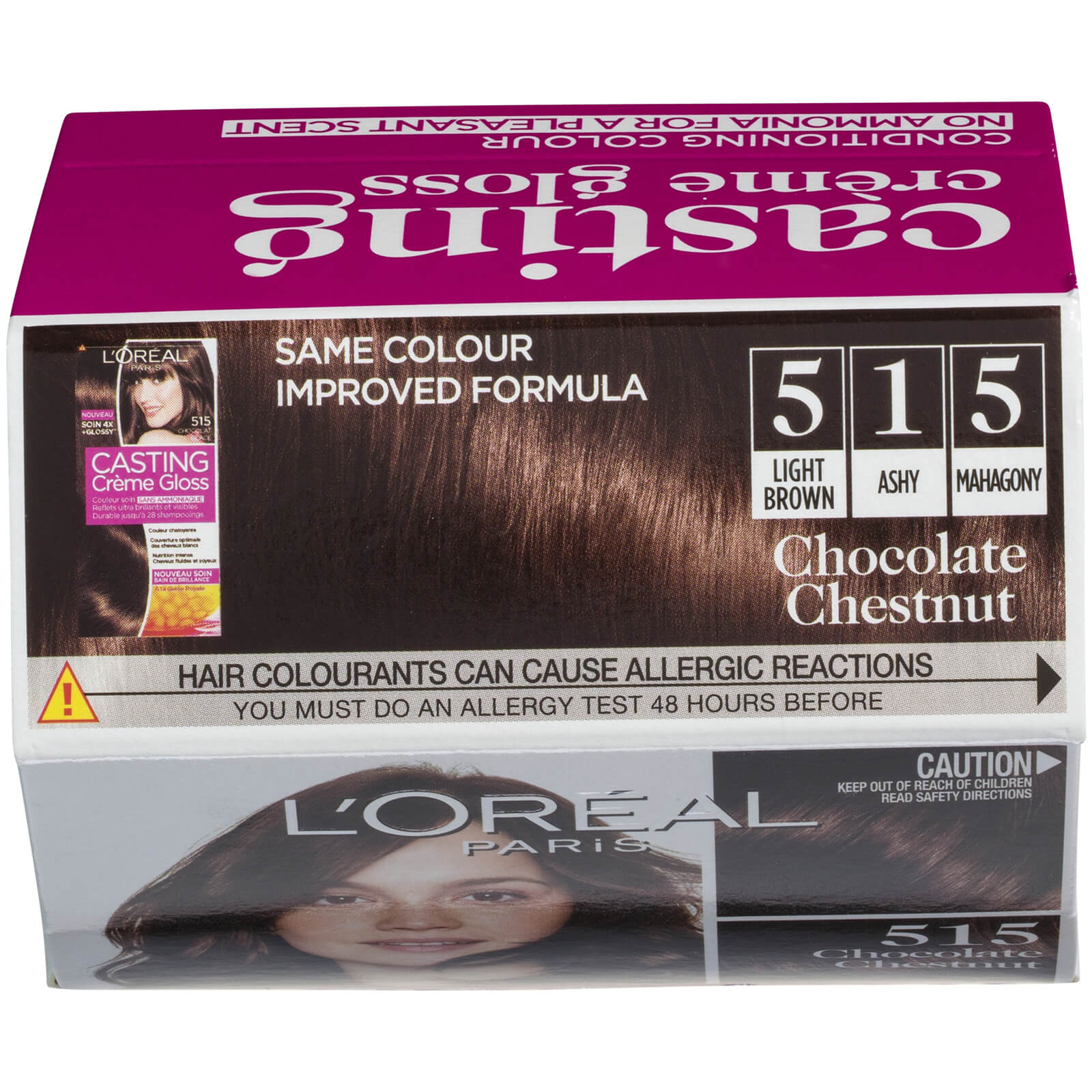 L'Oréal Paris Casting Creme Gloss Semi-Permanent Hair Colour - Chocolate Chestnut 515 - Image 2