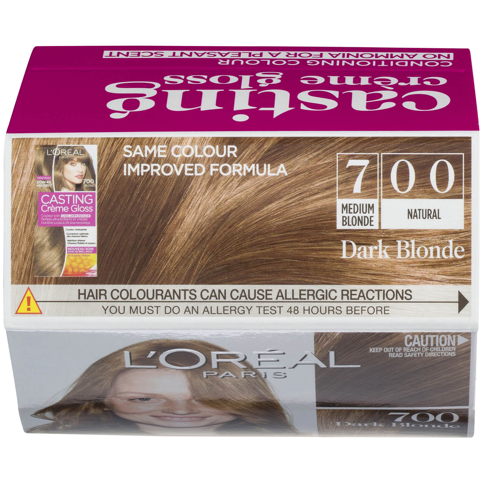 L'Oréal Paris Casting Creme Gloss Semi-Permanent Hair Colour - Dark Blonde 700 - Image 2