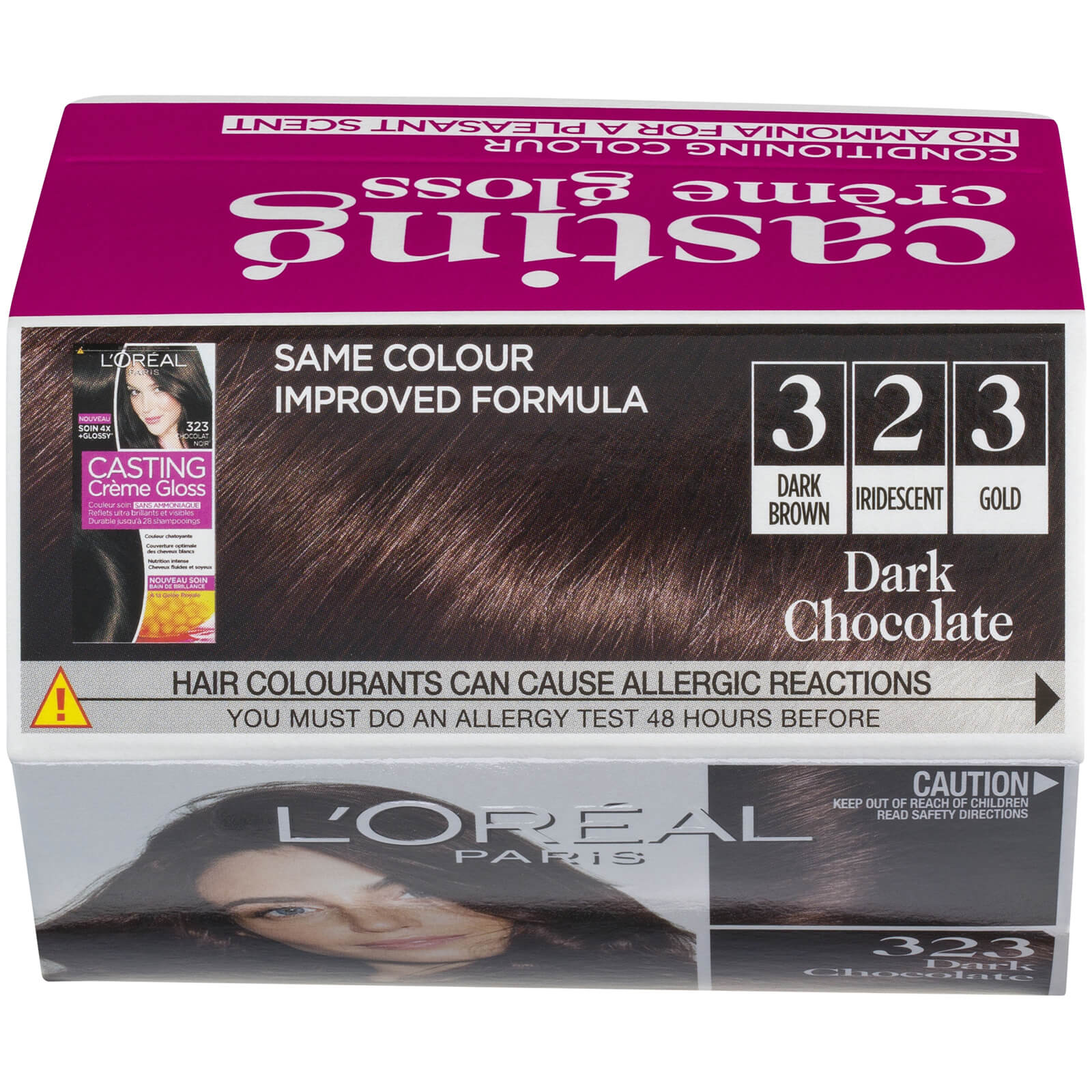 L'Oréal Paris Casting Creme Gloss Semi-Permanent Hair Colour - Dark Chocolate 323 - Image 2