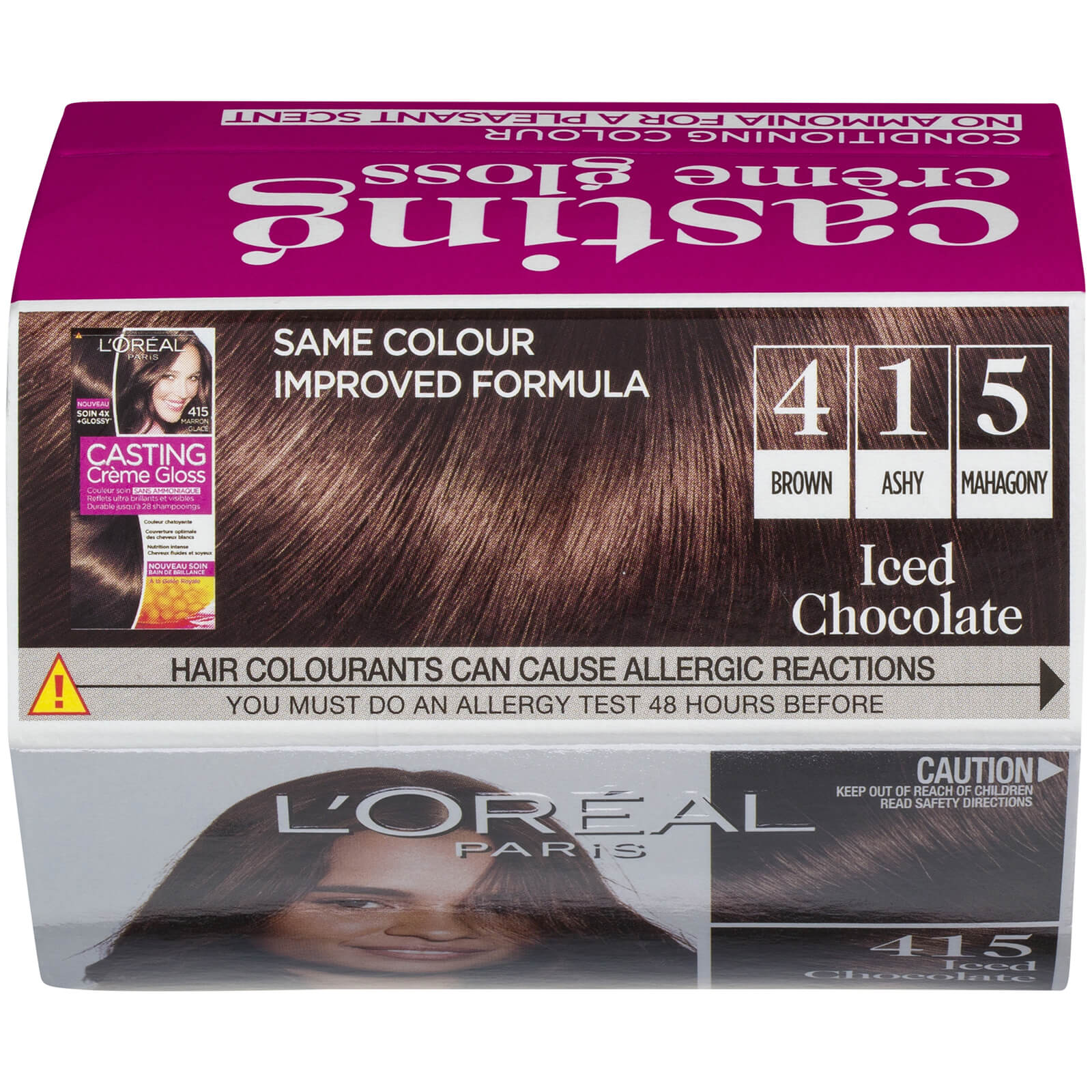 L'Oréal Paris Casting Creme Gloss Semi-Permanent Hair Colour - Iced Chocolate 415 - Image 2