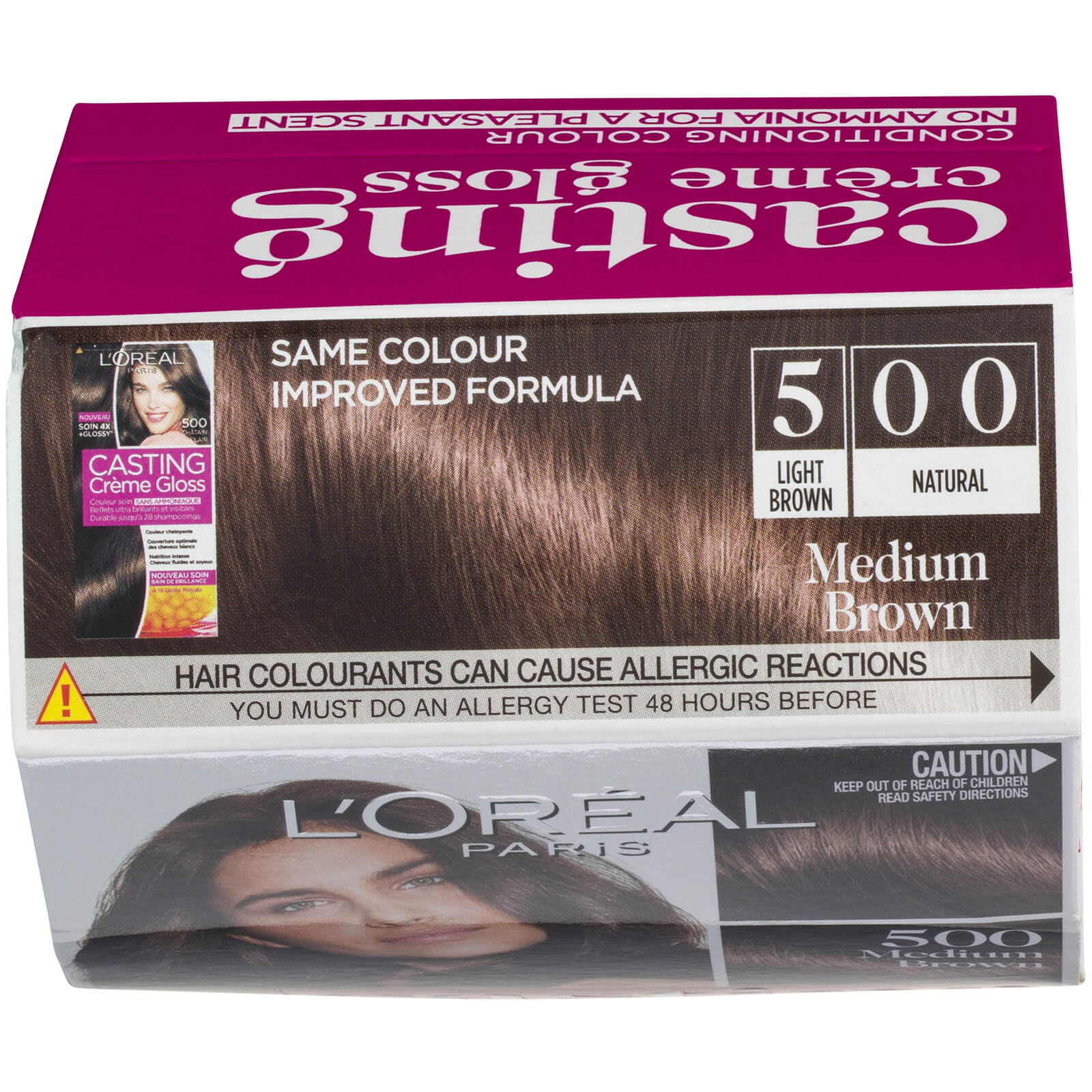 L'Oréal Paris Casting Creme Gloss Semi-Permanent Hair Colour - Medium Brown 500 - Image 2