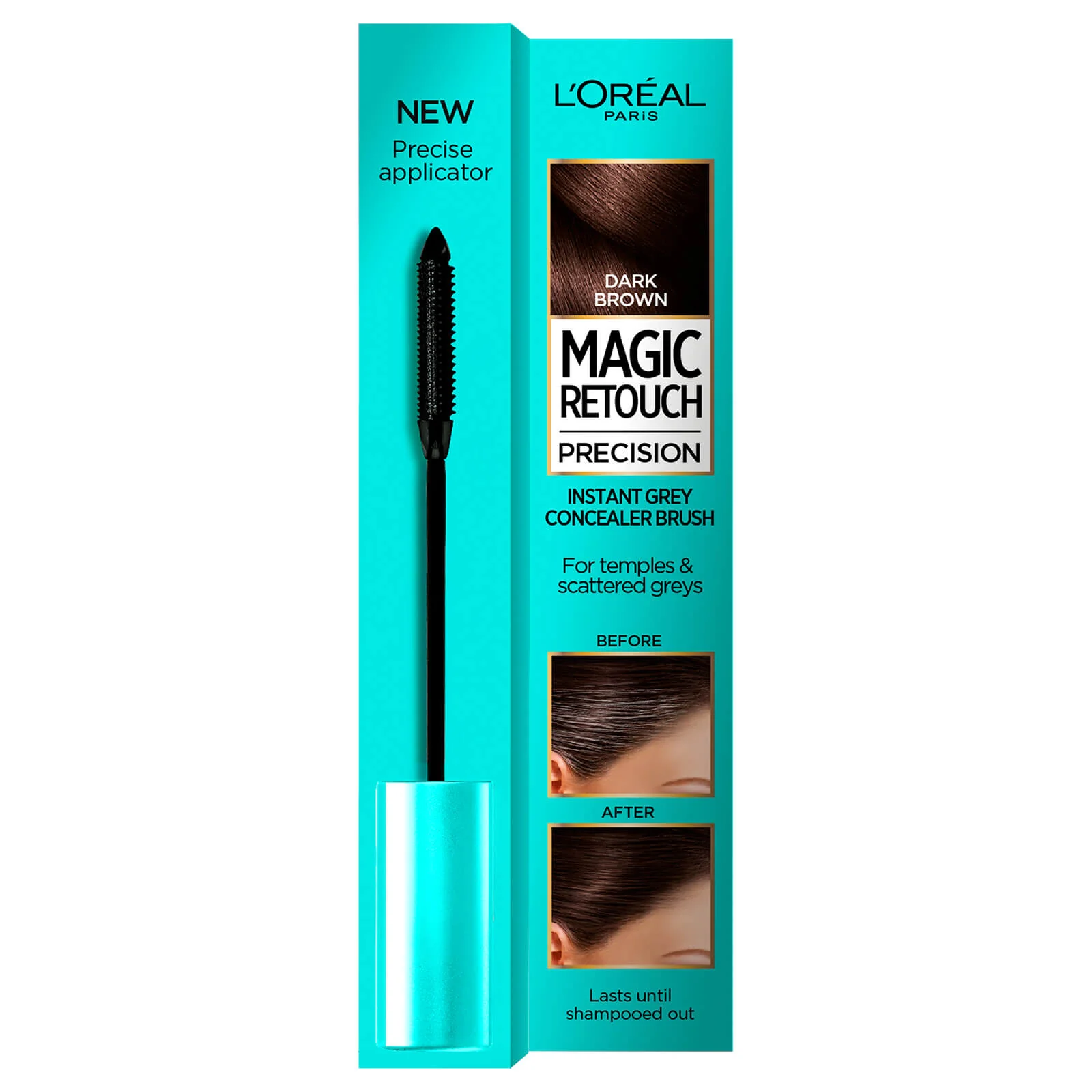 L'Oréal Paris Magic Retouch Precision Instant Grey Concealer Brush - Dark Brown - Image 2