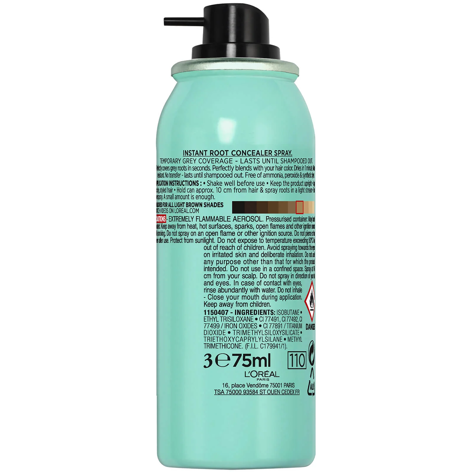L'Oréal Paris Magic Retouch Temporary Root Concealer Spray - Light Brown 4 75ml - Image 3