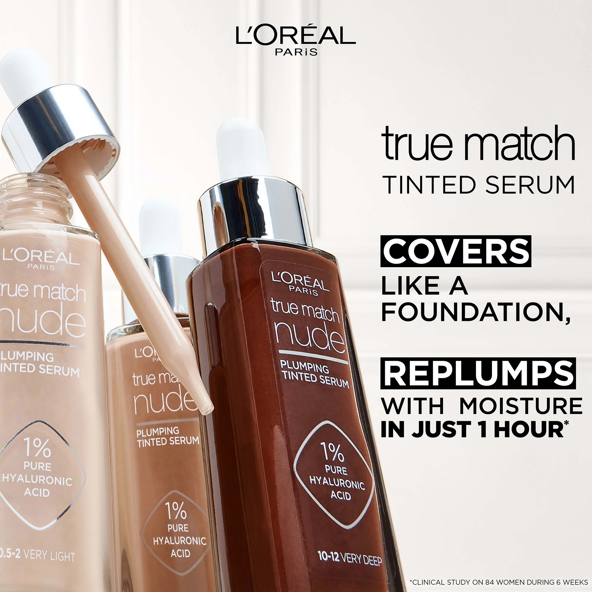 L'Oréal Paris True Match Nude Plumping Tinted Serum (Various Shades) - Image 2