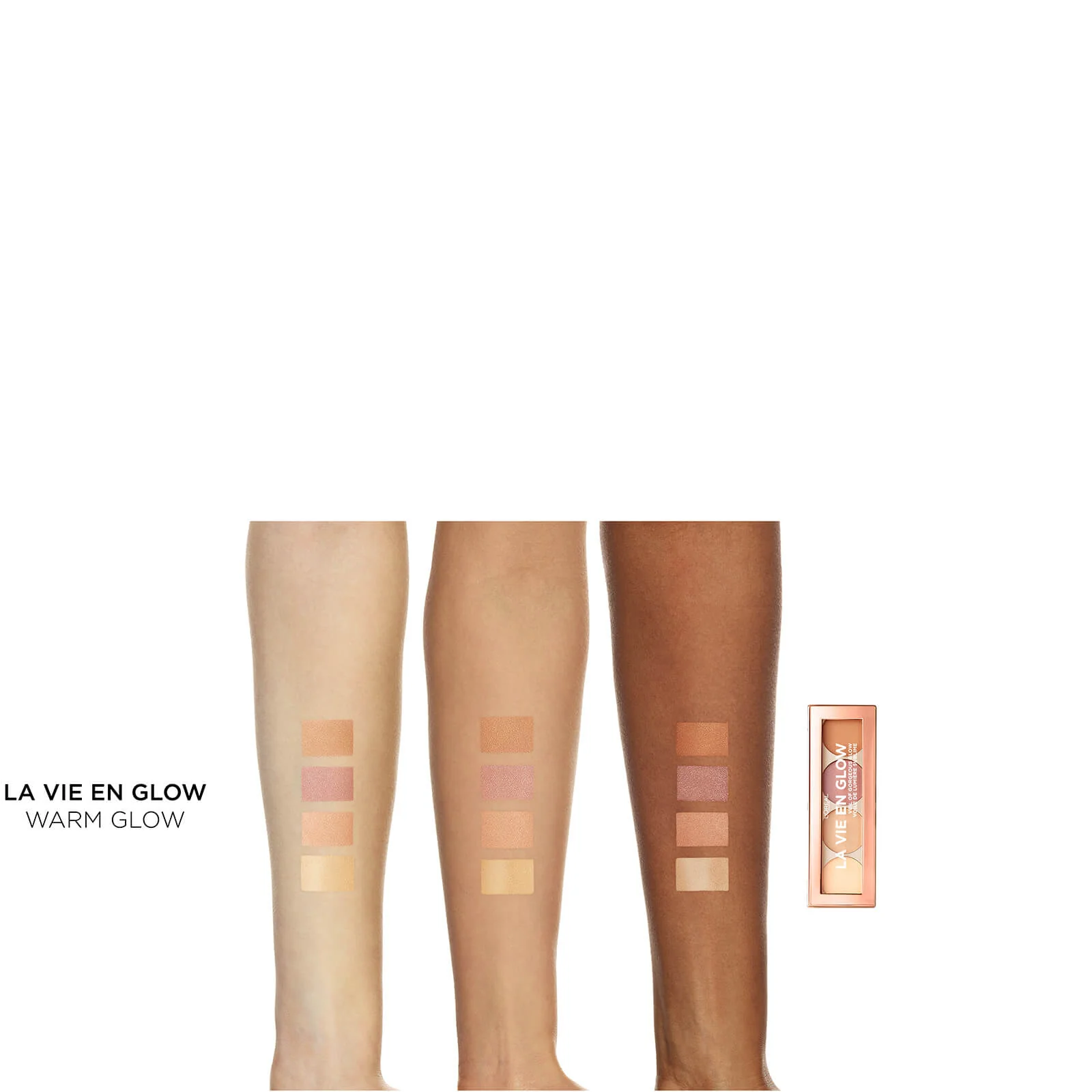 L'Oréal Paris Wake up and Glow La Vie en Glow Highlighting Palette - 01 Warm Glow 60g - Image 2