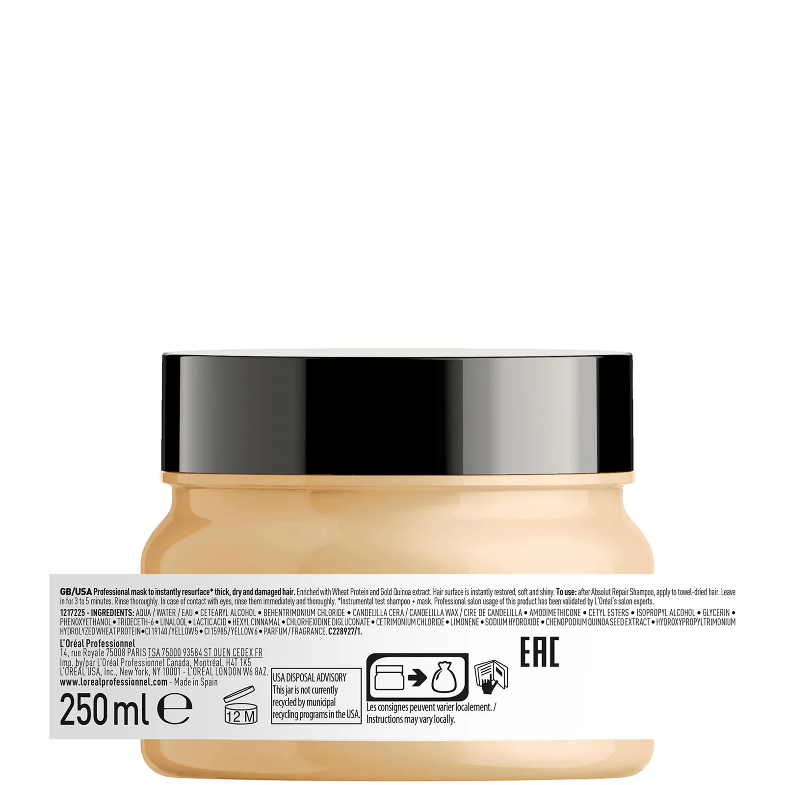 L'Oréal Professionnel Absolut Repair Mask for Dry and Damaged Hair 250ml - Image 2