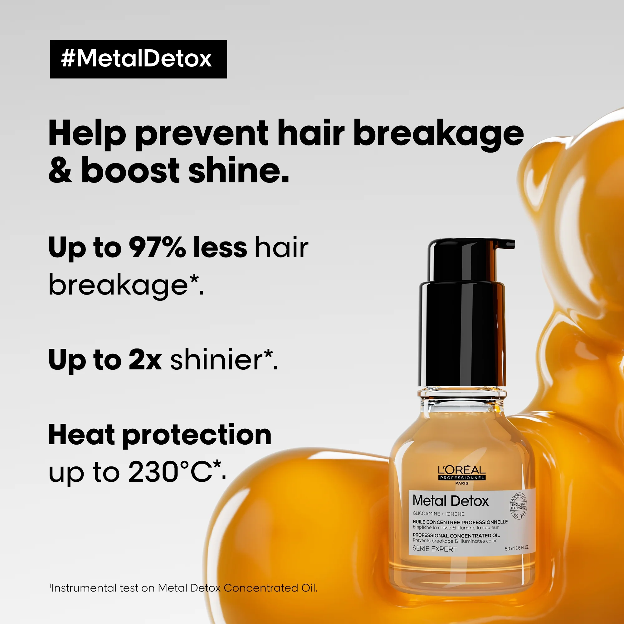 L'Oréal Professionnel Metal Detox Anti-deposit Protector Concentrated Hair Oil 50ml - Image 2