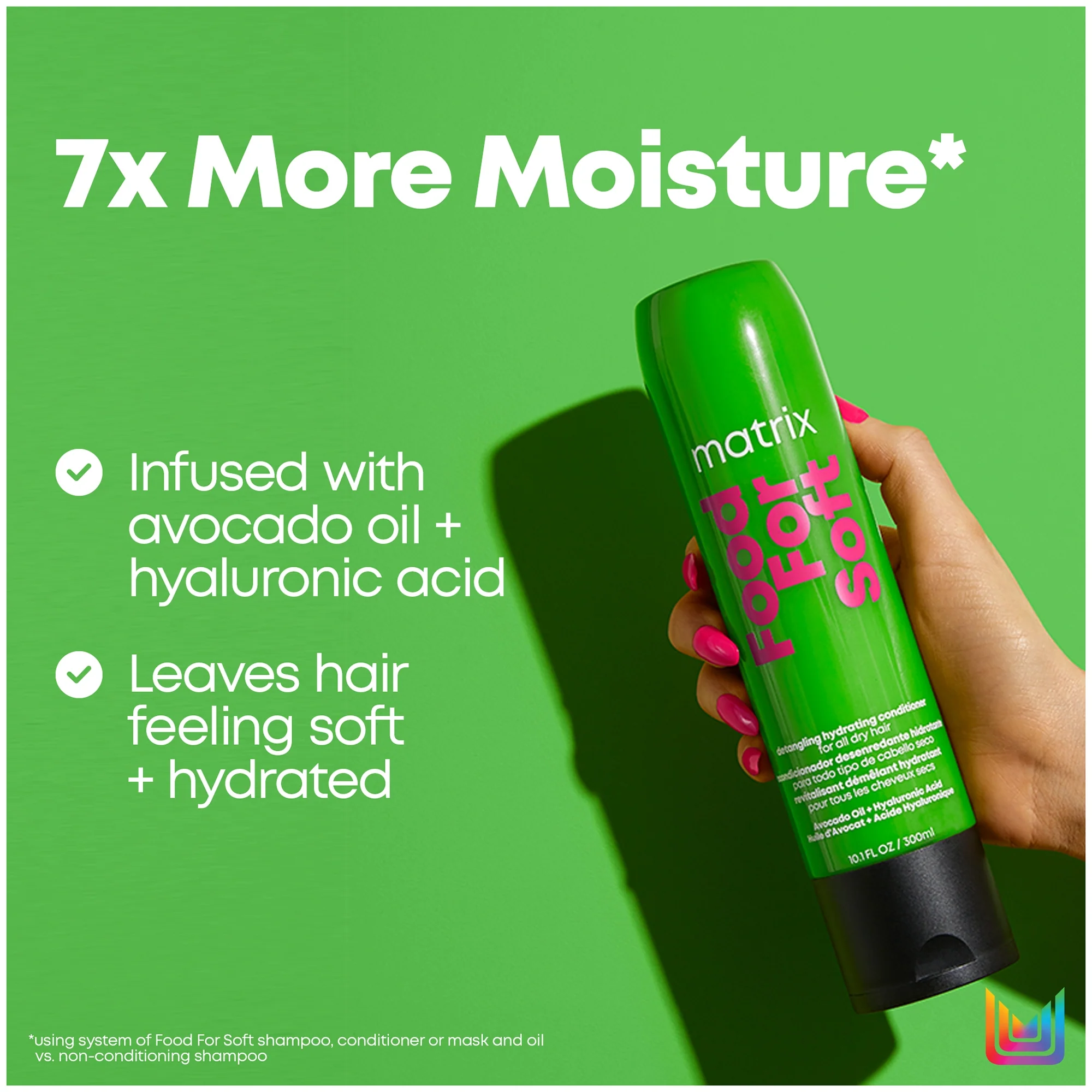 Matrix Food For Soft Detangling Conditioner with Avocado Oil and Hyaluronic Acid For Dry Hair 300ml - Image 5