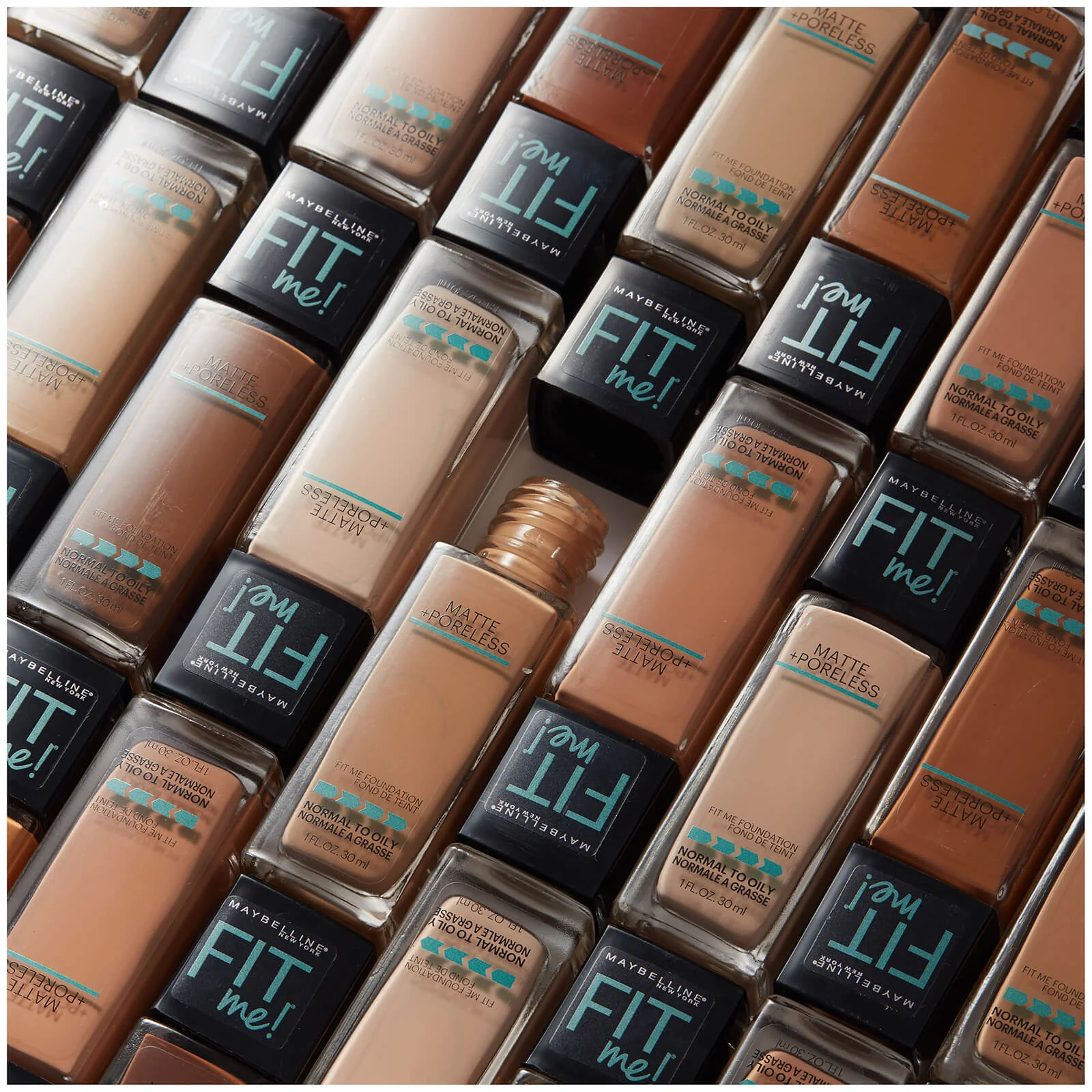 Maybelline Fit Me! Matte and Poreless Mattifying Liquid Foundation 30ml (Various Shades) - Image 85