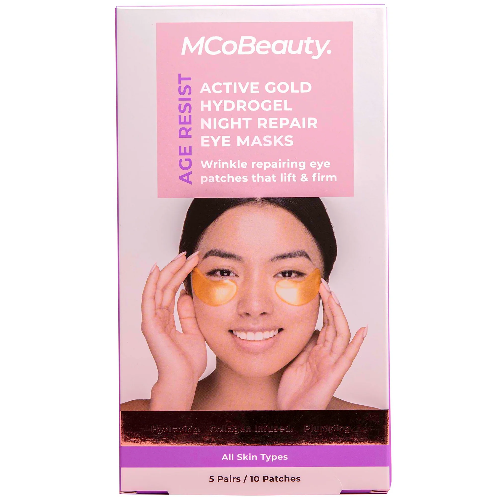 MCoBeauty Age Resist Active Gold Hydrogel Night Repair Eye Patches - Image 2