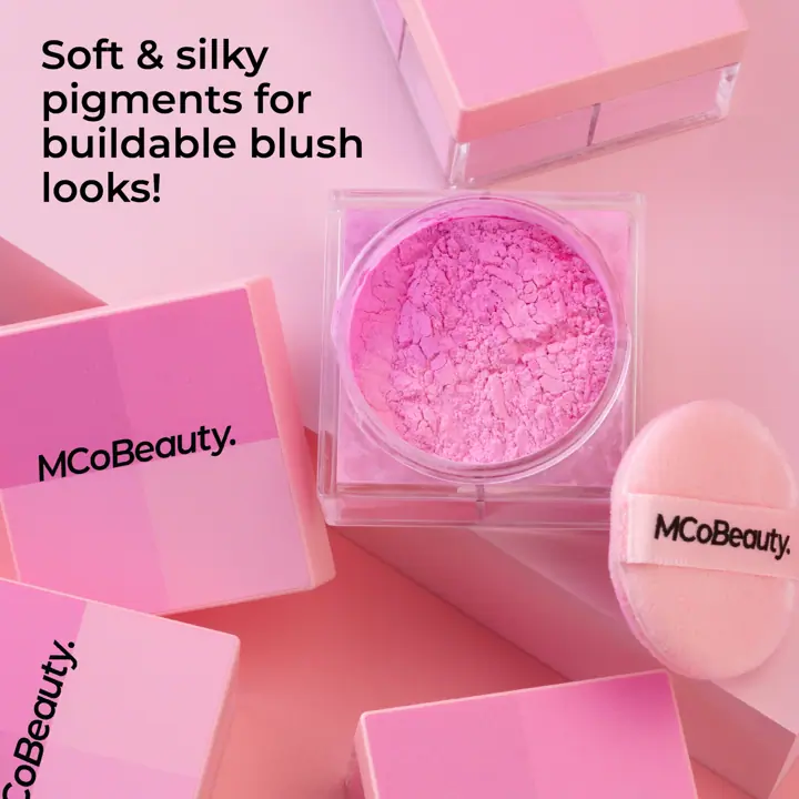 MCoBeauty Blush Quad Loose Powder - Pink - Image 4