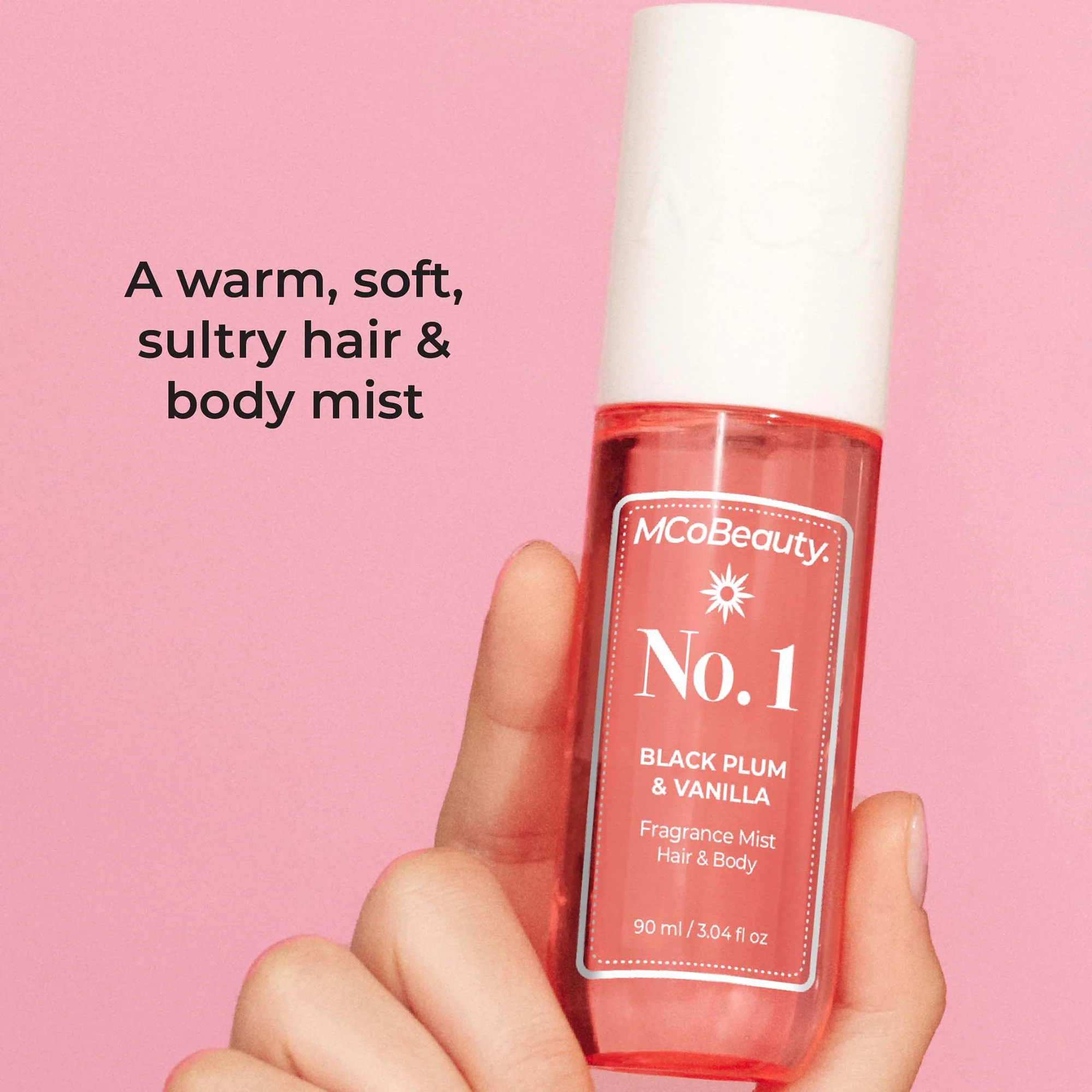 MCoBeauty Fragrance Mist Hair & Body 90ml - No.1 Black Plum & Vanilla - Image 2