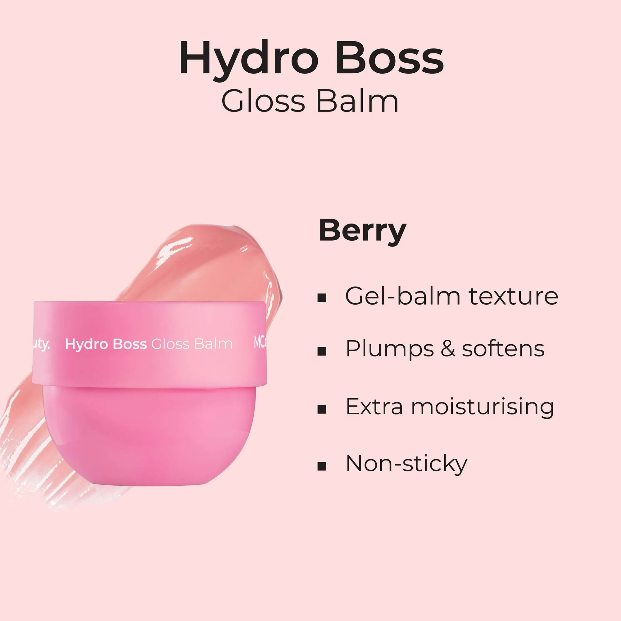 MCoBeauty Hydro Boss Gloss Balm 25g - Berry - Image 4