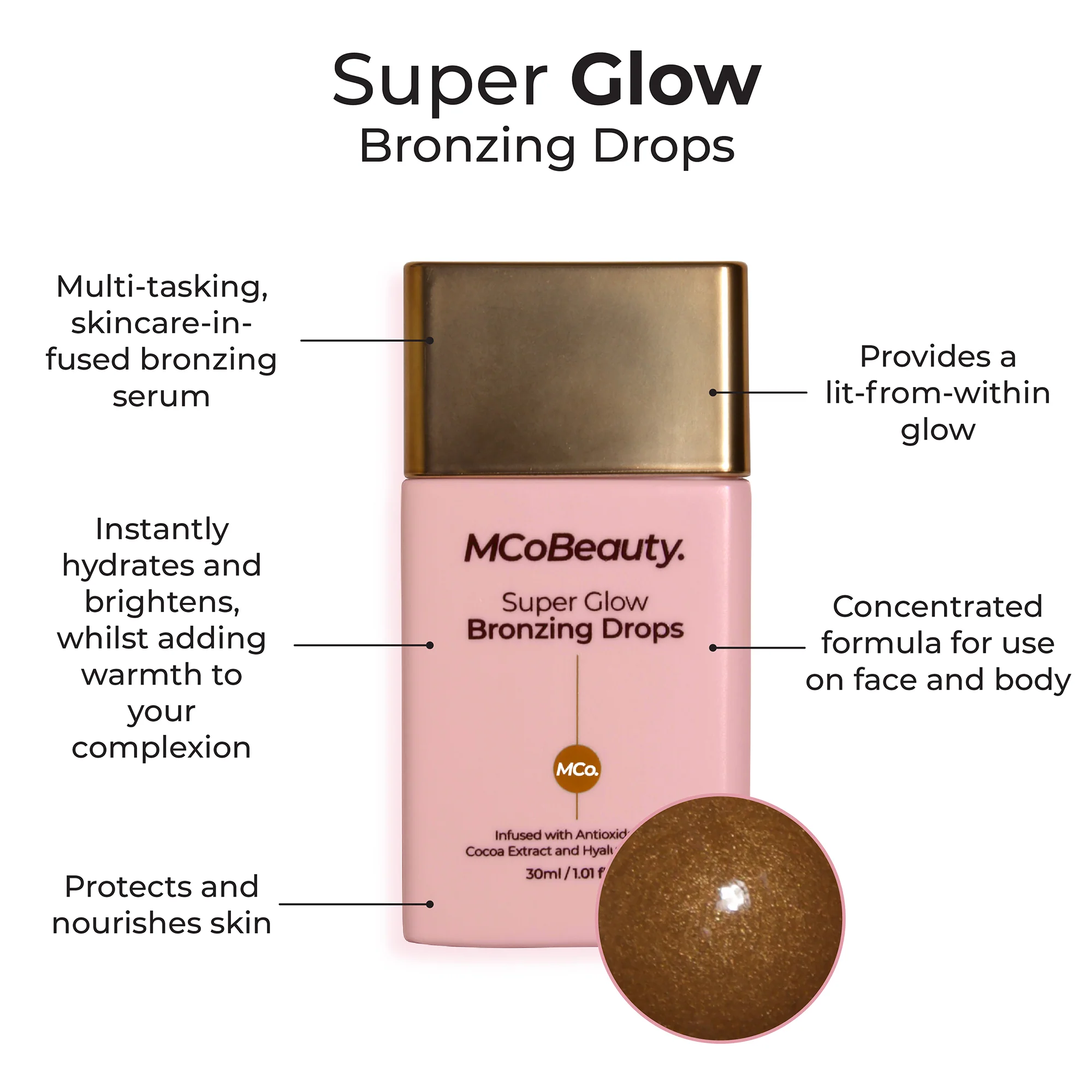 MCoBeauty Super Glow Bronzing Drops 30ml - Image 3