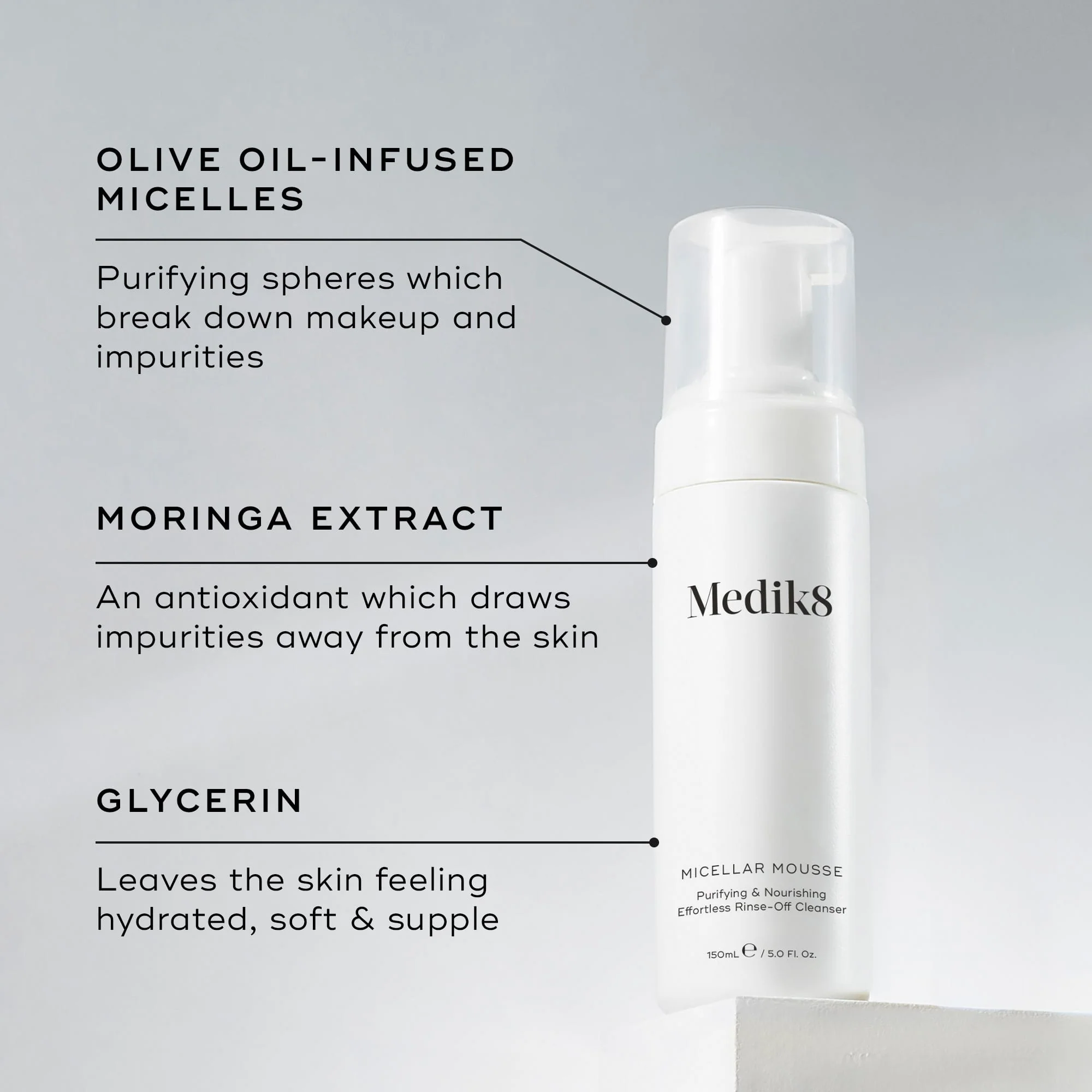 Medik8 Micellar Mousse 150ml - Image 3