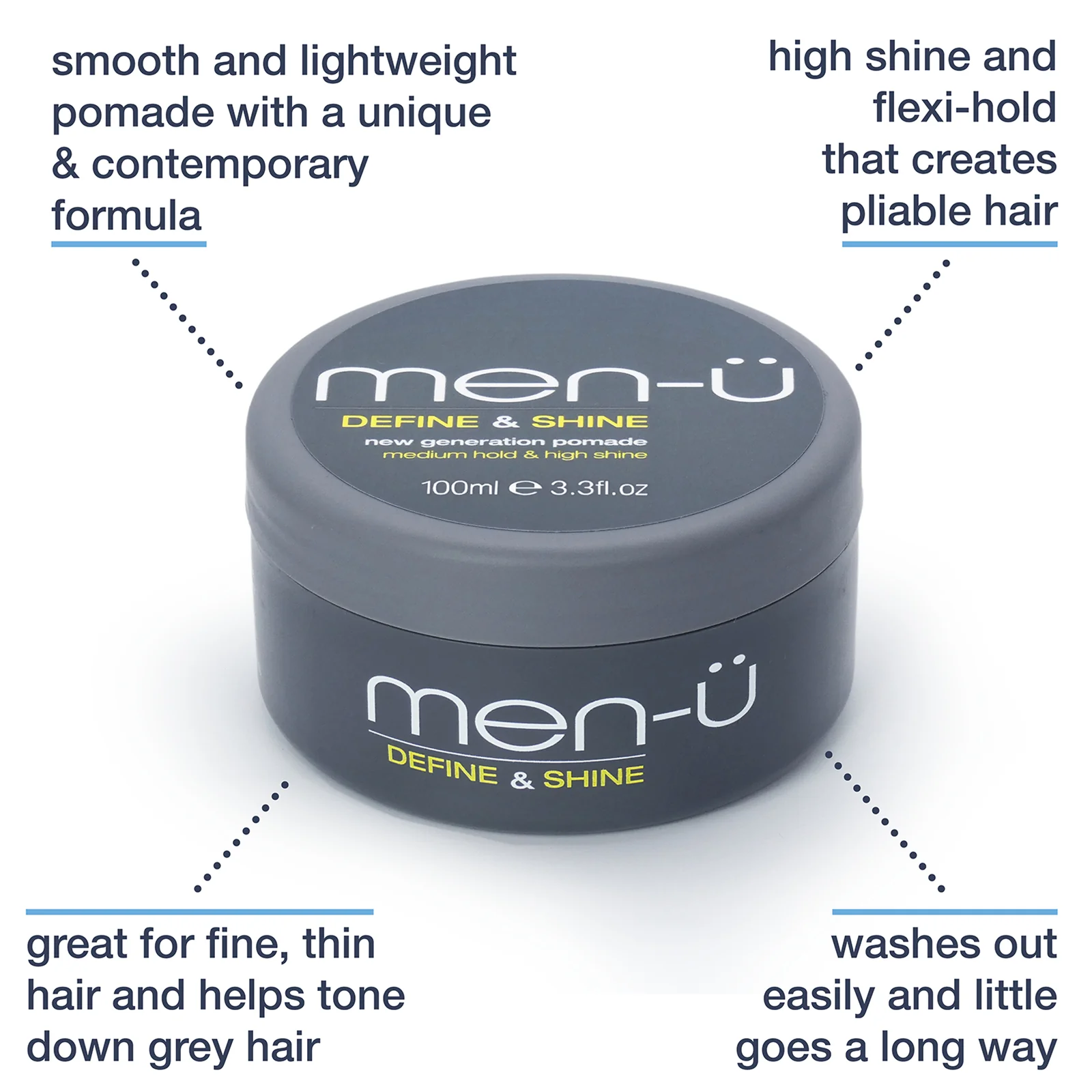 men-ü Men's Define and Shine Pomade (100ml) - Image 2