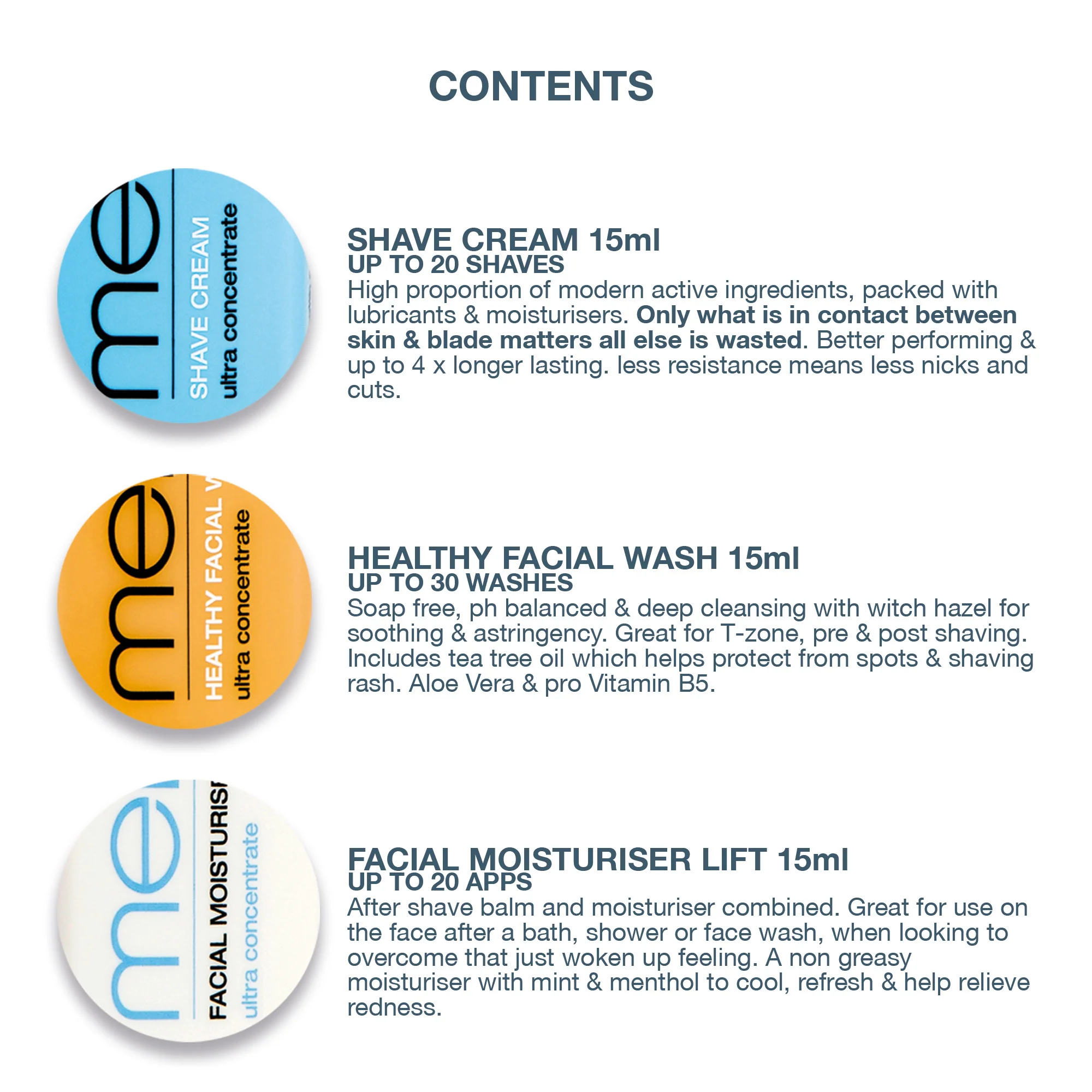 men-ü Ultimate Shave Facial Set - 15ml (3 Products) - Image 2