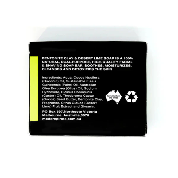 Modern Pirate Bentonite Clay Face/Body Soap 110gm - Image 2