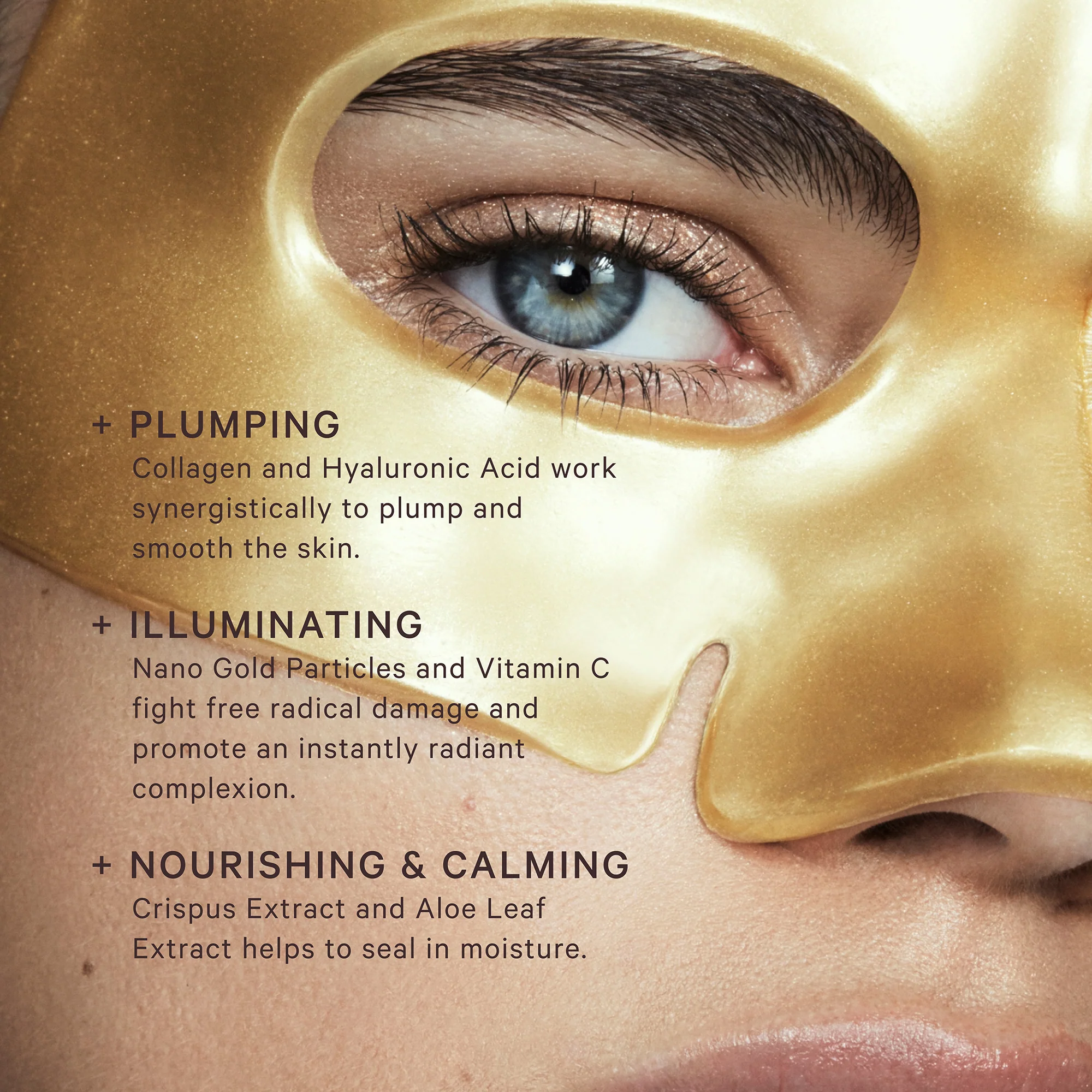 MZ Skin Hydra-Lift Golden Facial Treatment Mask (Pack of 5) - Image 2