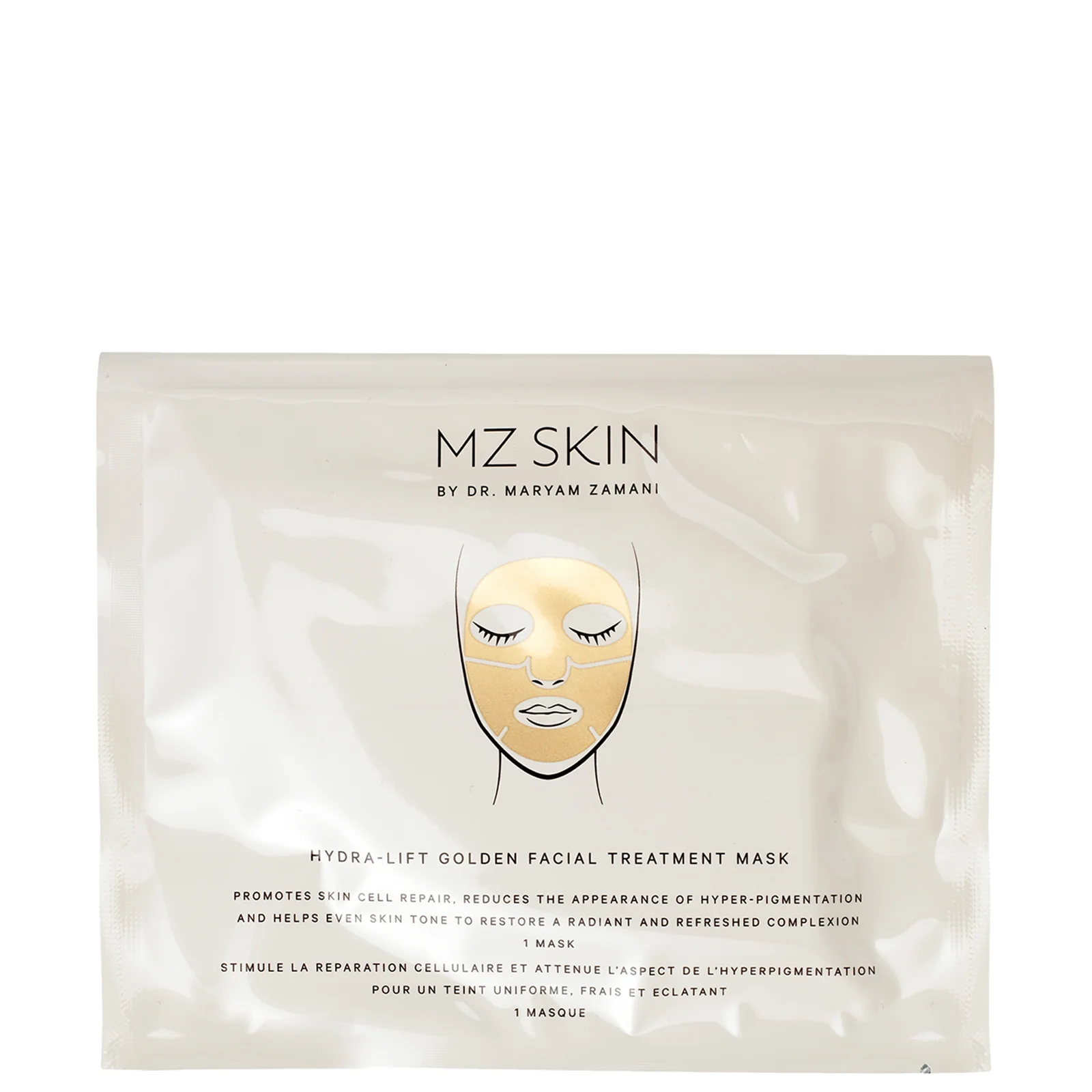 MZ Skin Hydra-Lift Golden Facial Treatment Mask (Pack of 5) - Image 3
