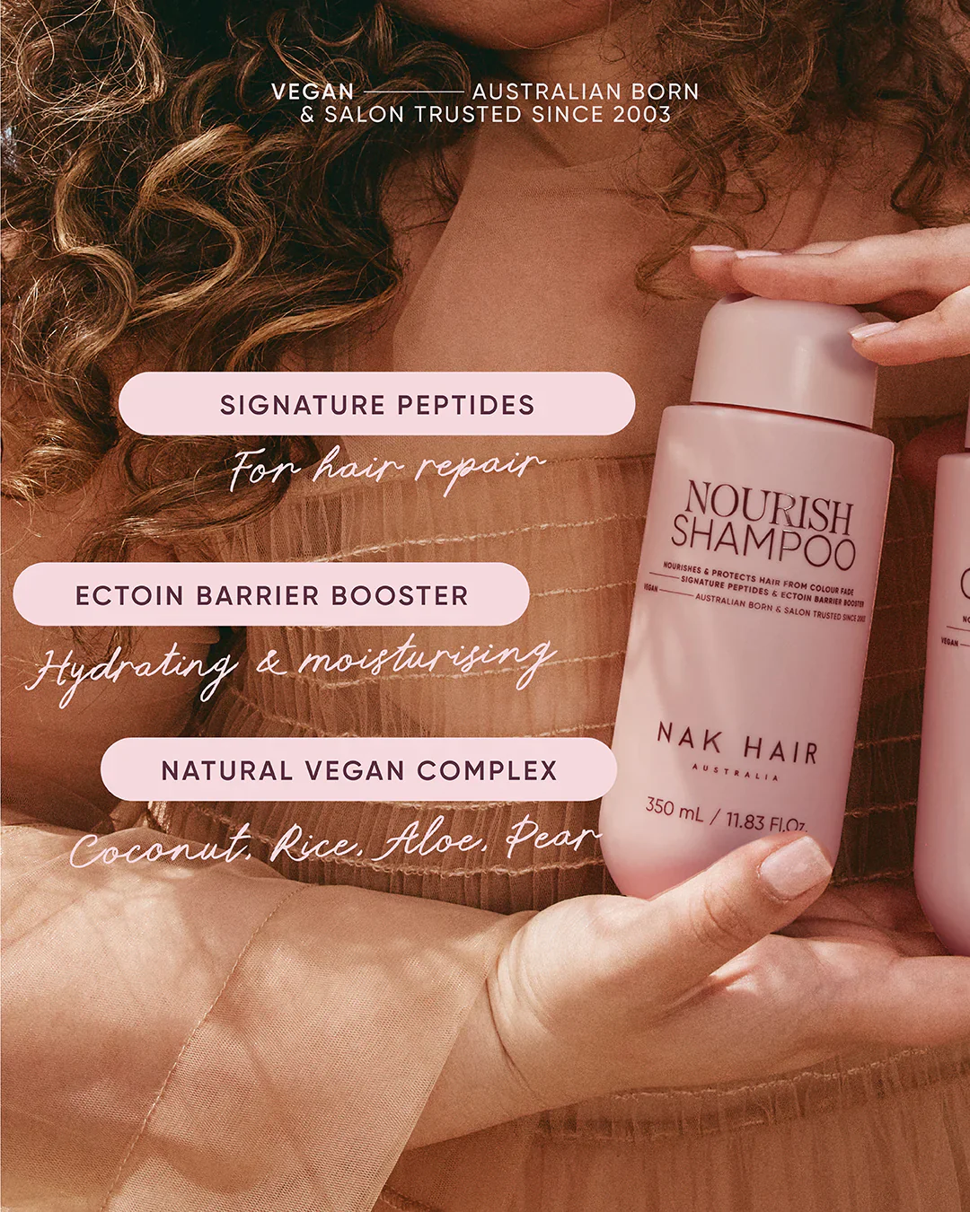 NAK Nourish Shampoo 350ml - Image 3