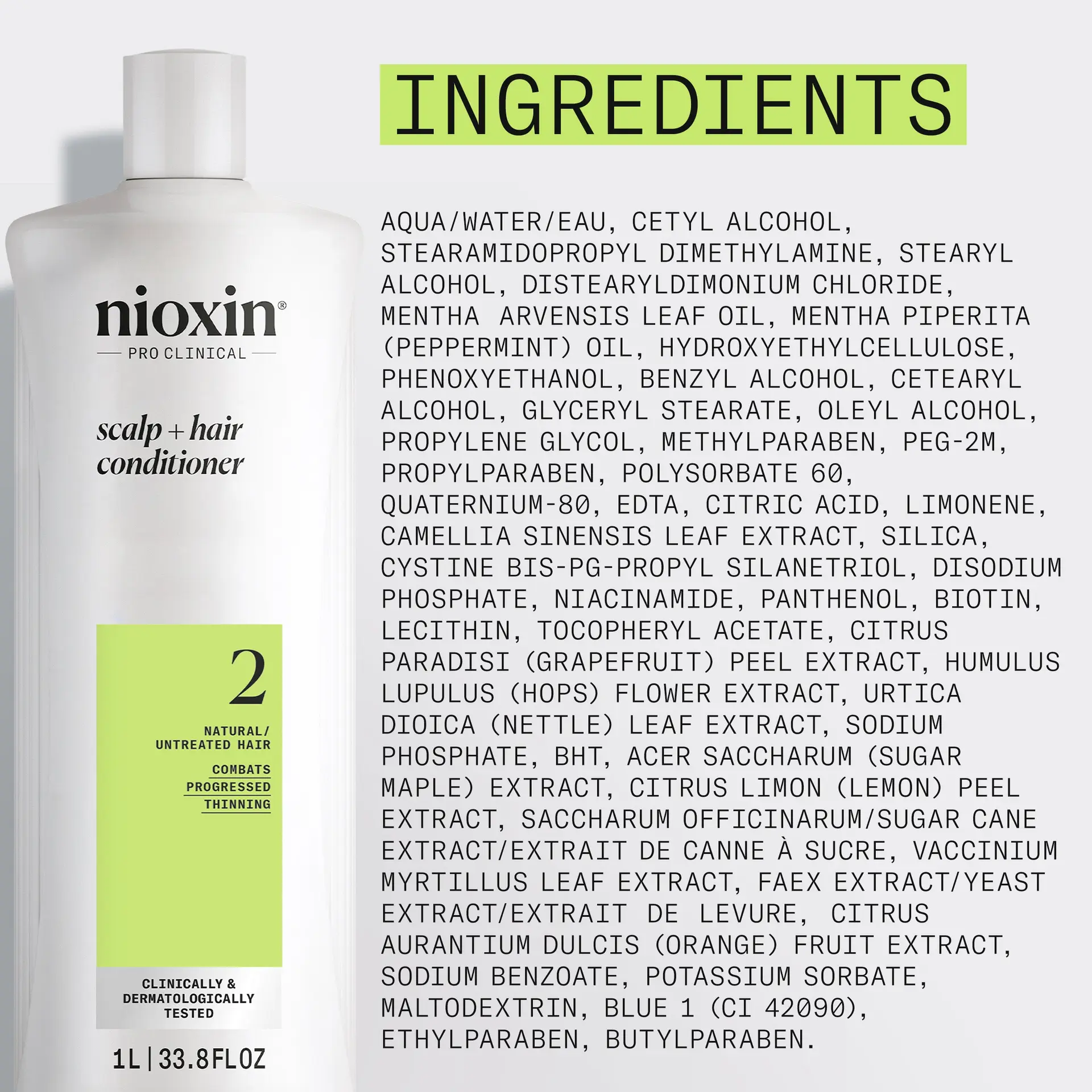 Nioxin Scalp + Hair Thickening System 2 Conditioner 1L - Image 3