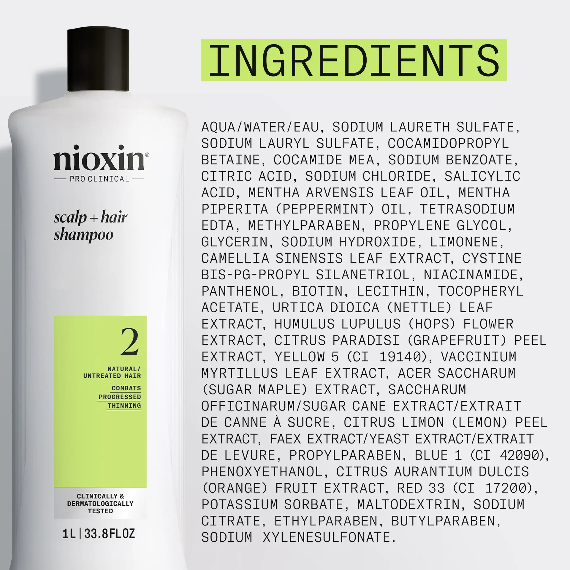 Nioxin Scalp + Hair Thickening System 2 Shampoo 1L - Image 5
