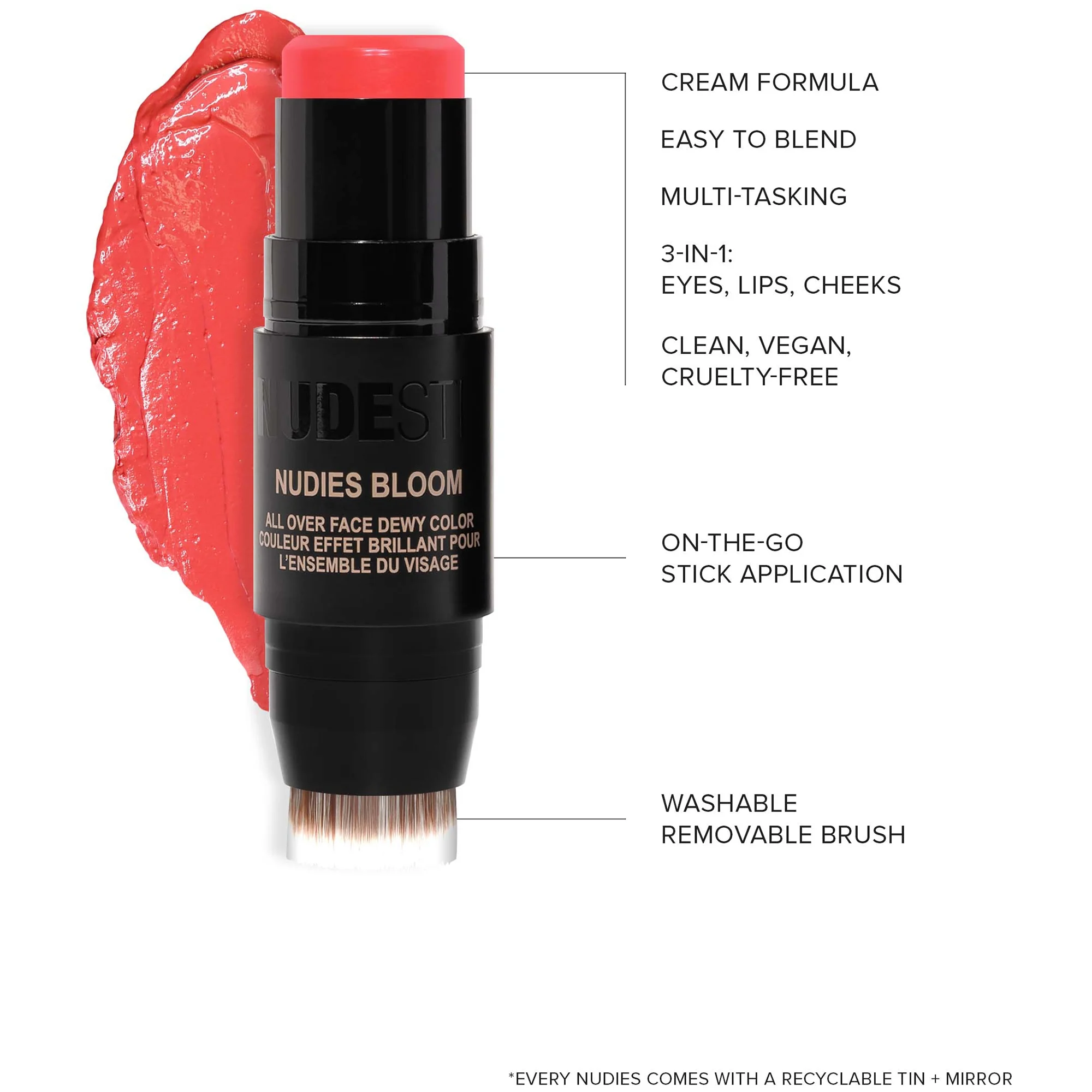 NUDESTIX Nudies Bloom All Over Face Dewy Blush Colour 7g (Various Shades) - Image 4