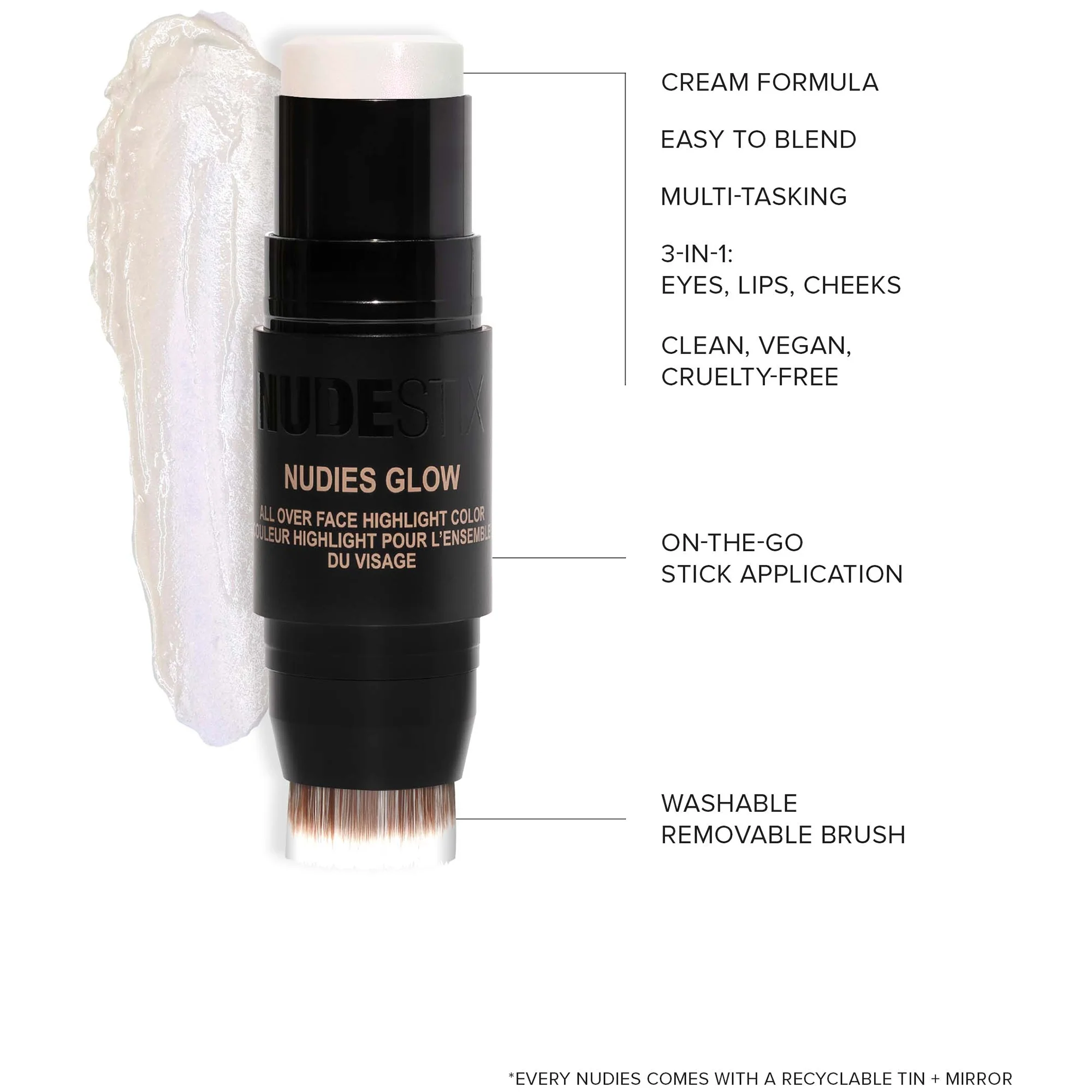 NUDESTIX Nudies Glow All Over Face Highlight Colour 8g (Various Shades) - Image 4