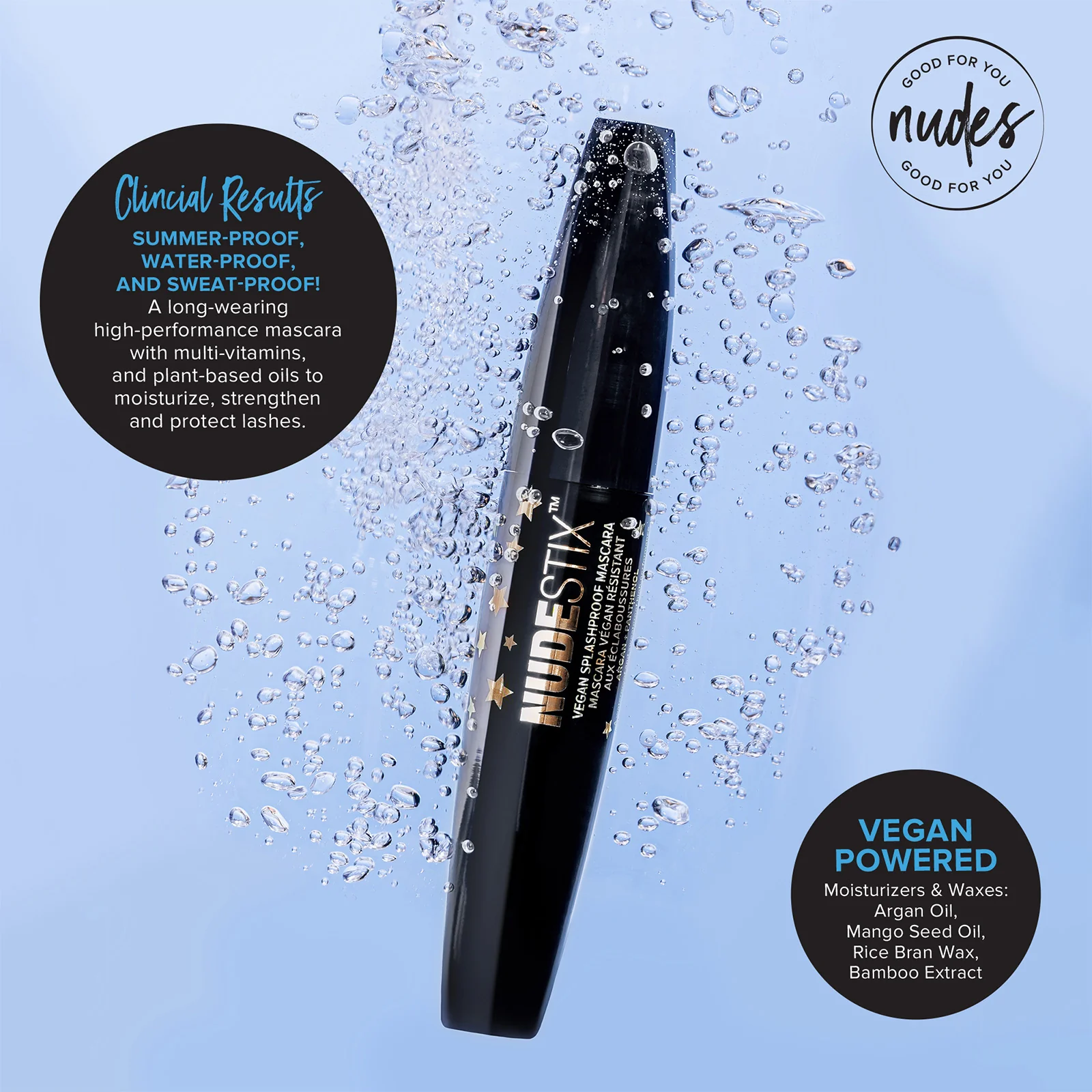 NUDESTIX Splashproof Mascara - Black 12ml - Image 3