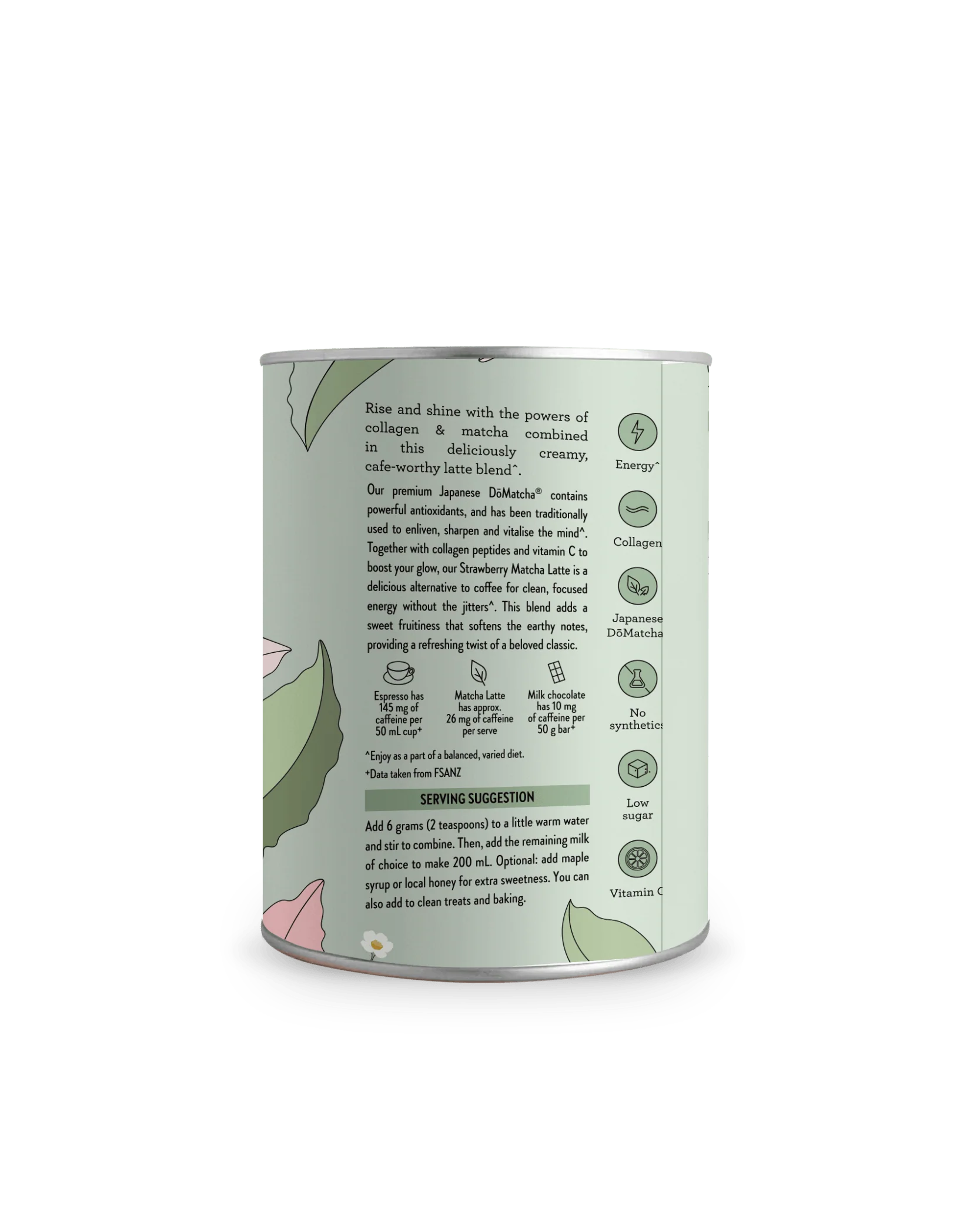 Nutra Naturals Collagen Strawberry Matcha Latte 100g - Image 3