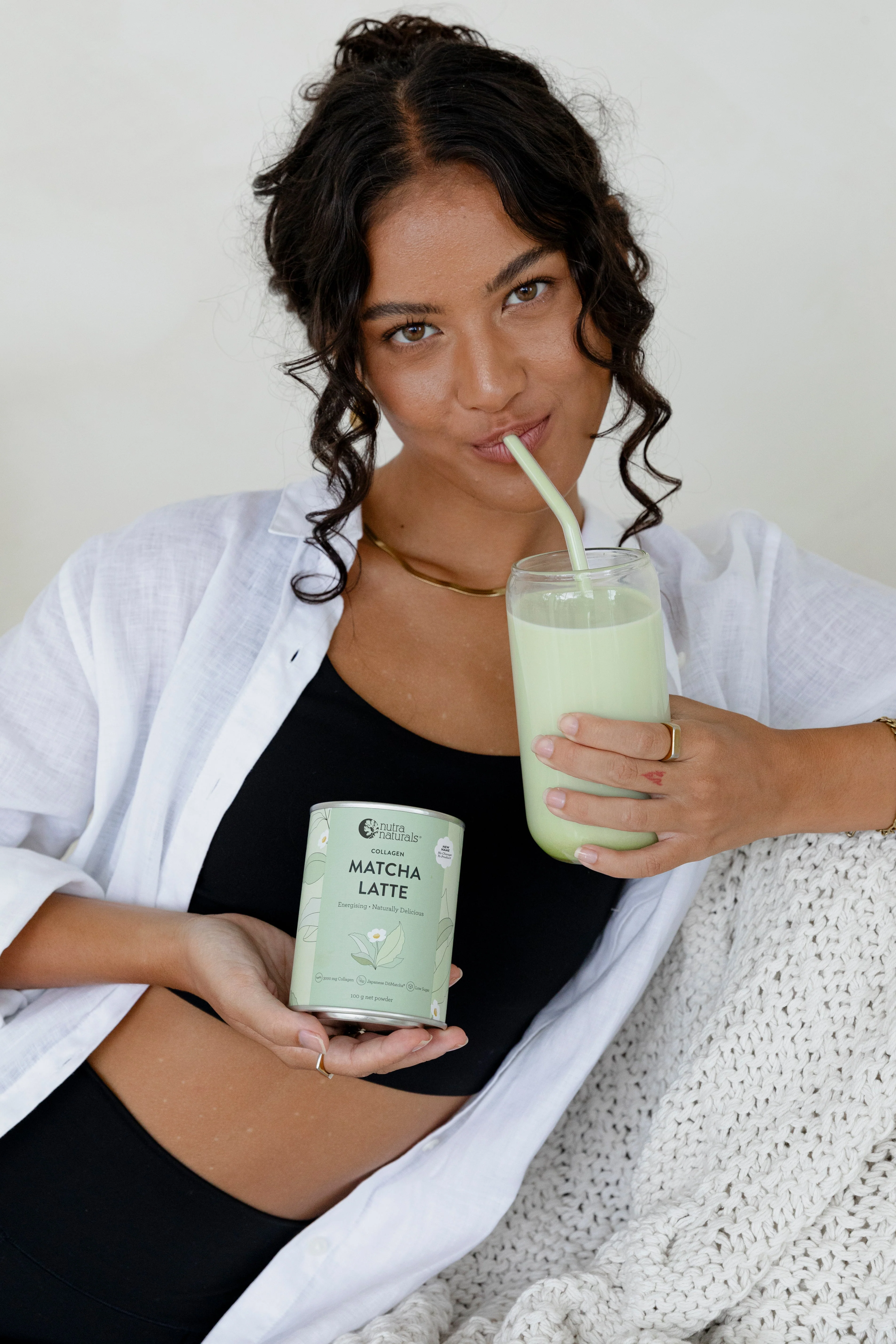Nutra Naturals Collagen Strawberry Matcha Latte 100g - Image 4