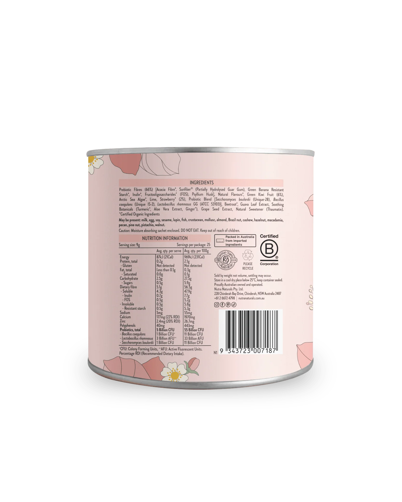 Nutra Naturals Super Gut - Strawberry Kiwi 225g - Image 2
