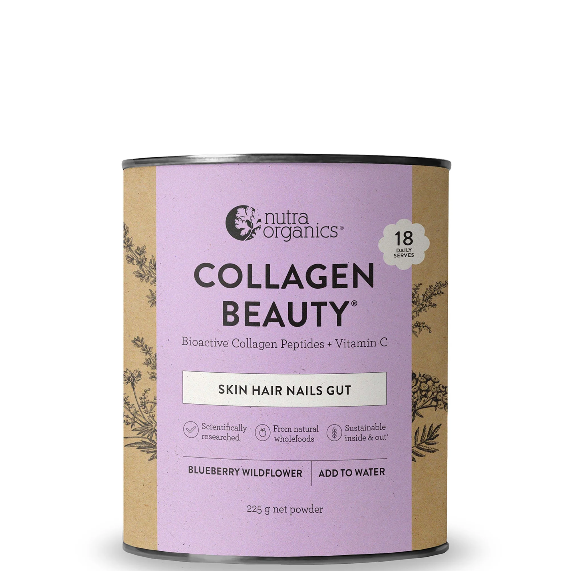 Nutra Naturals Collagen Beauty Blueberry Wildflower Powder 225g