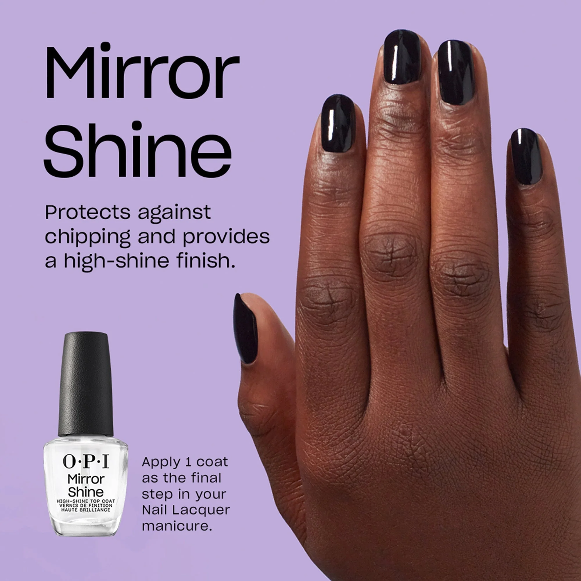 OPI Mirror Shine Top Coat 15ml - Image 2