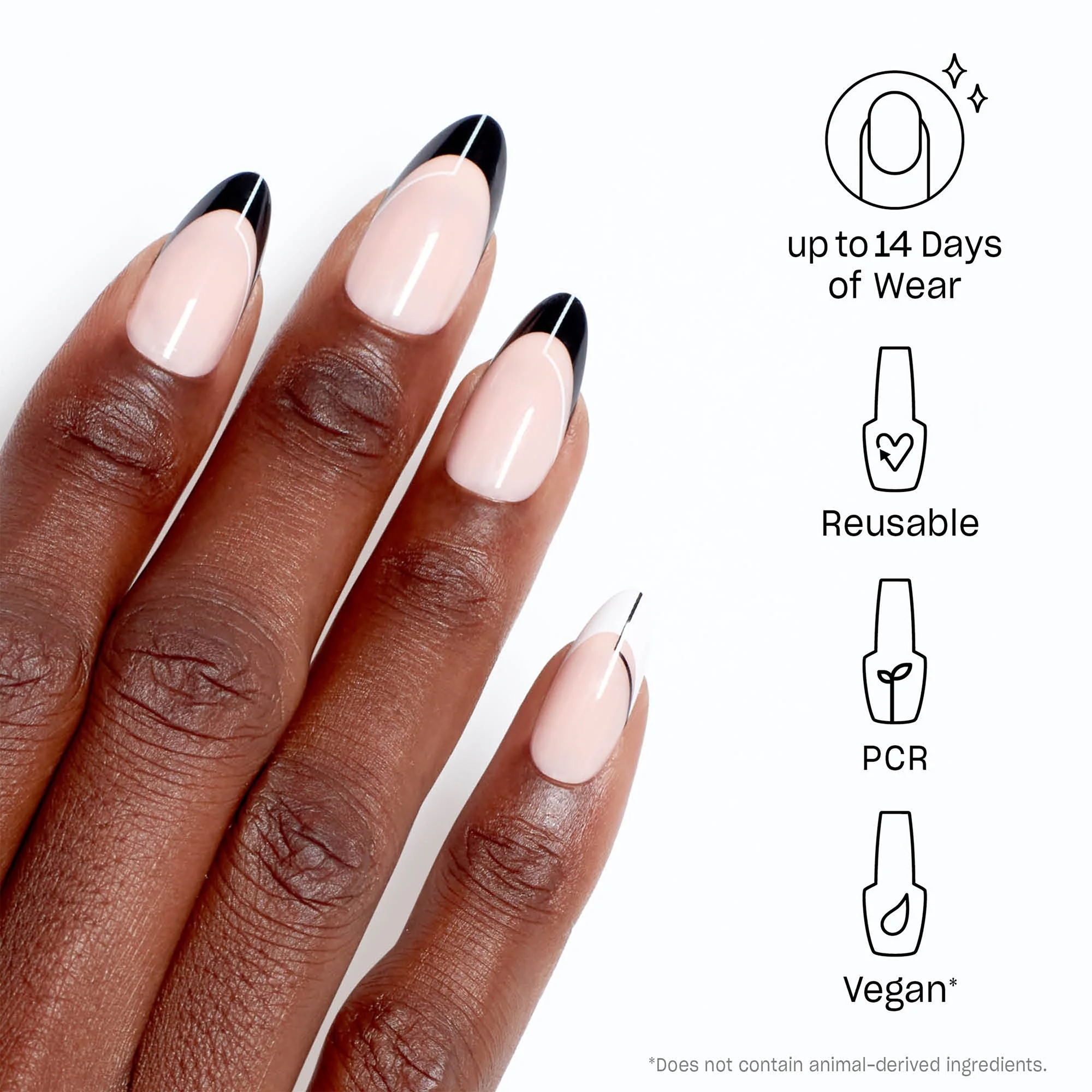 OPI xPRESS/ON Black White French Tip Press On Nails for a Gel-Like Salon Manicure - My 9 to Thrive - Image 3