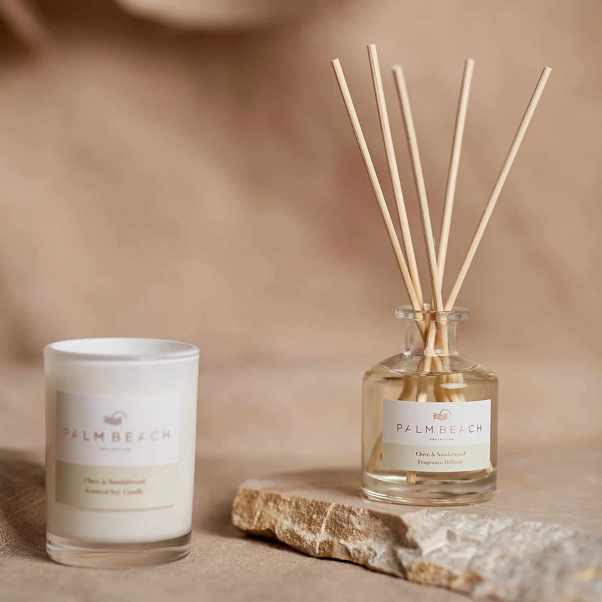 Palm Beach Collection Clove and Sandalwood Mini Candle and Diffuser Gift Pack - Image 2