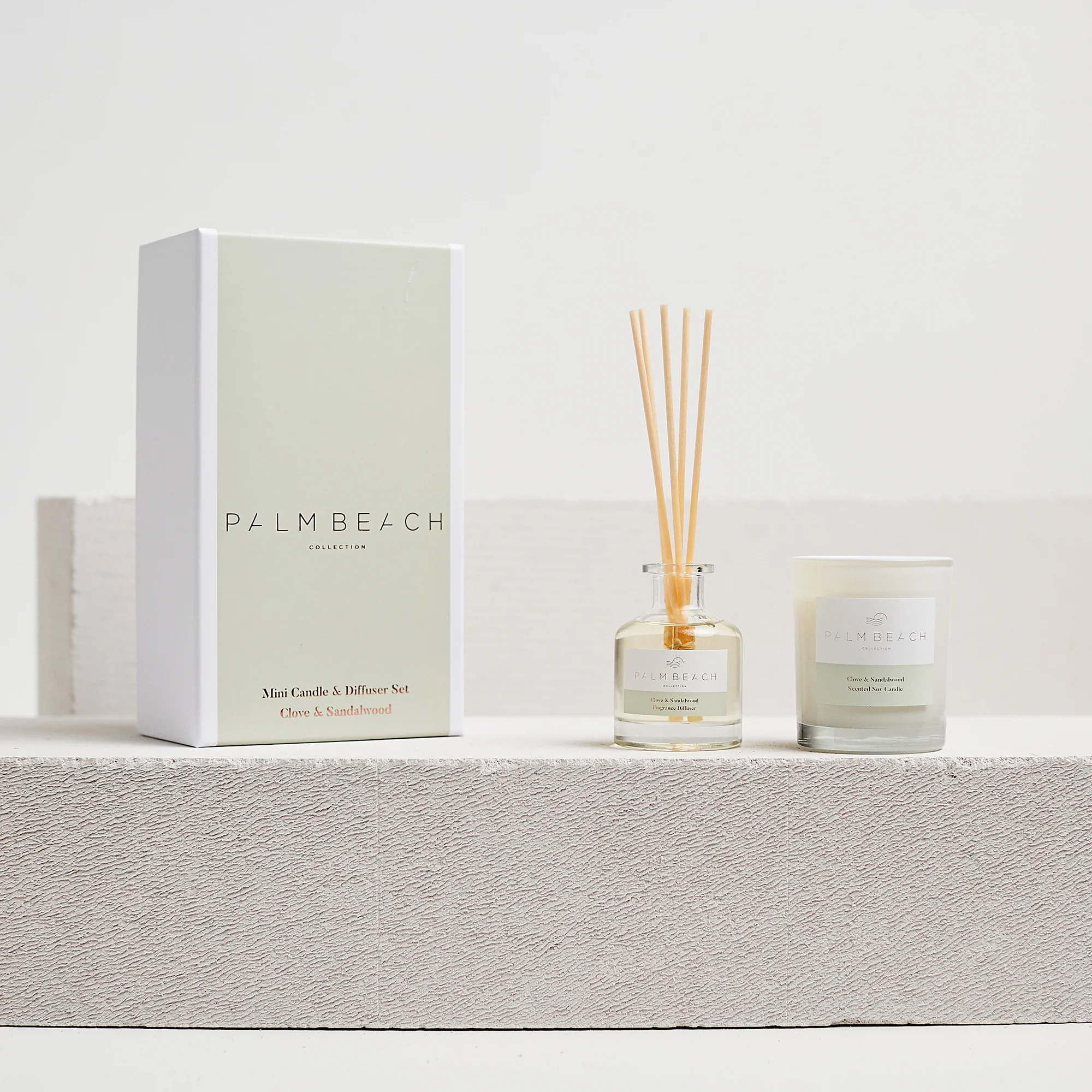 Palm Beach Collection Clove and Sandalwood Mini Candle and Diffuser Gift Pack - Image 3