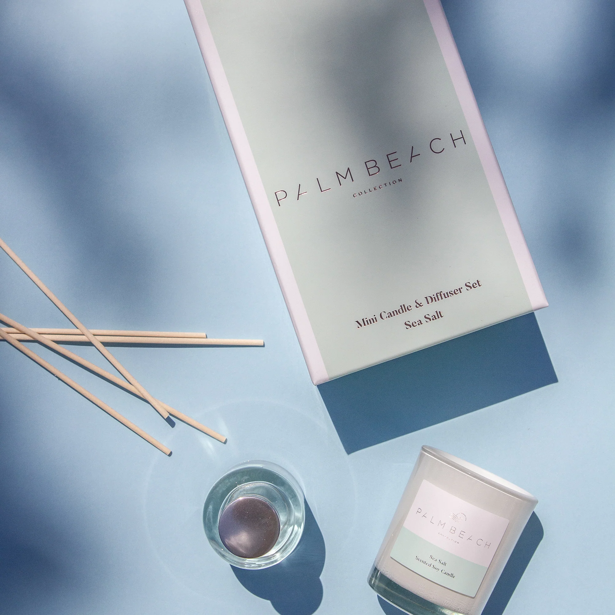Palm Beach Collection Sea Salt Mini Candle and Diffuser Gift Pack - Image 2
