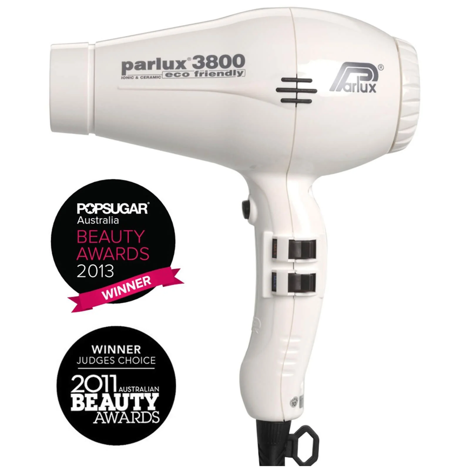 Parlux 3800 Eco Friendly Hair Dryer 2100W - White - Image 2