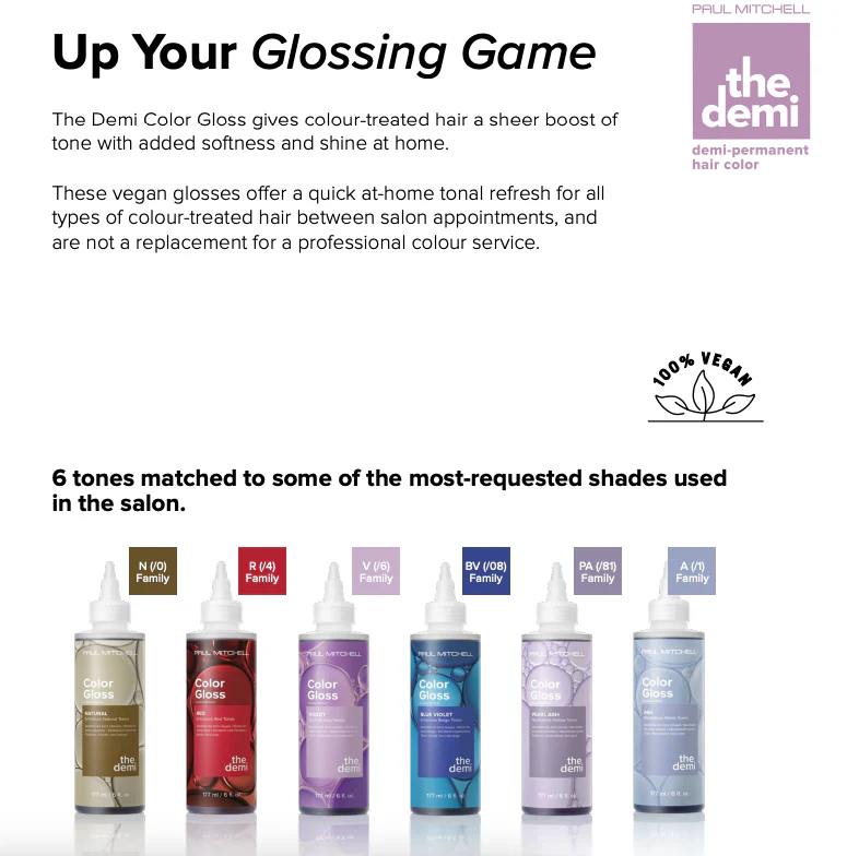 Paul Mitchell The Demi Color Gloss- Violet 177ml - Image 6