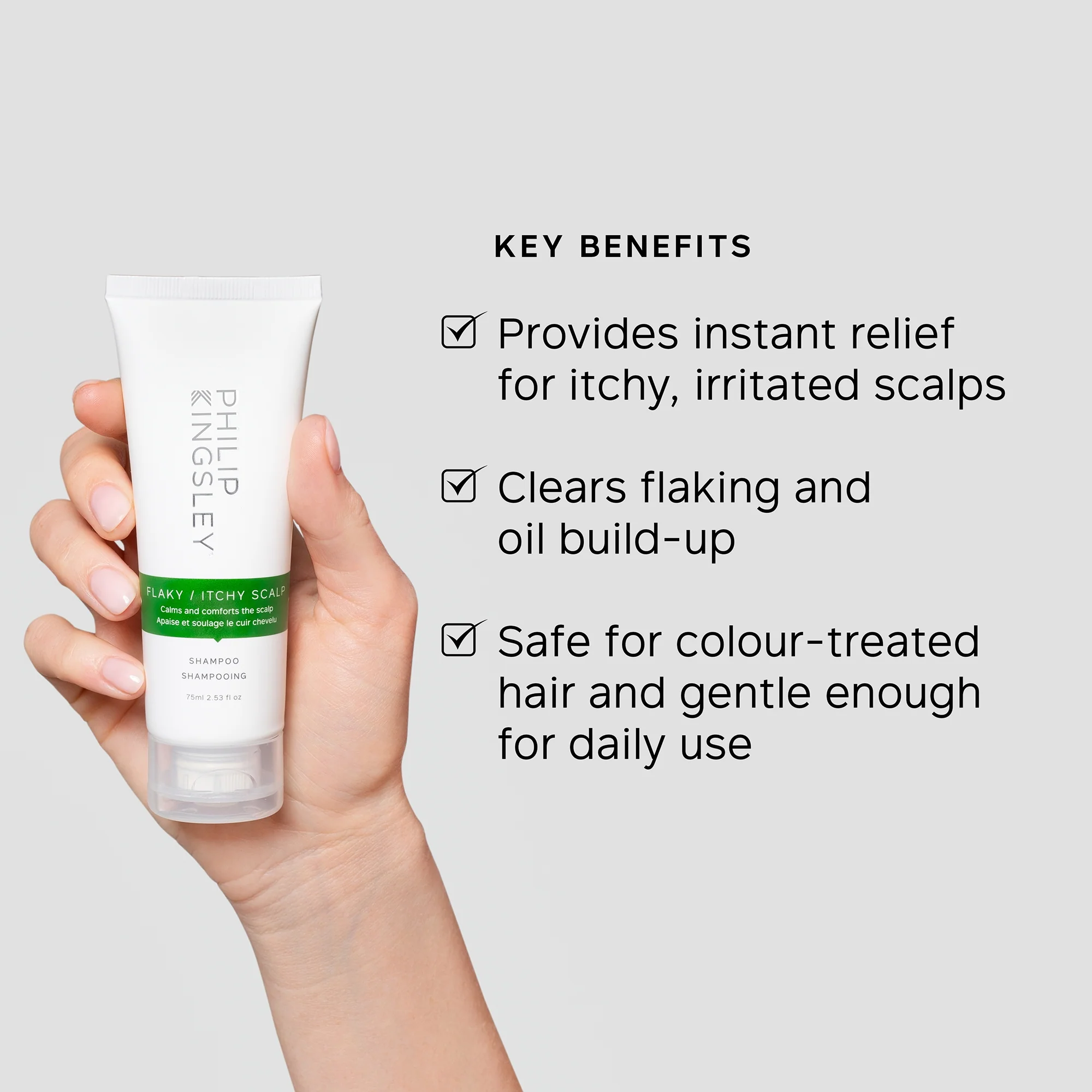 Philip Kingsley Flaky/Itchy Scalp Anti-Dandruff Shampoo 75ml - Image 3