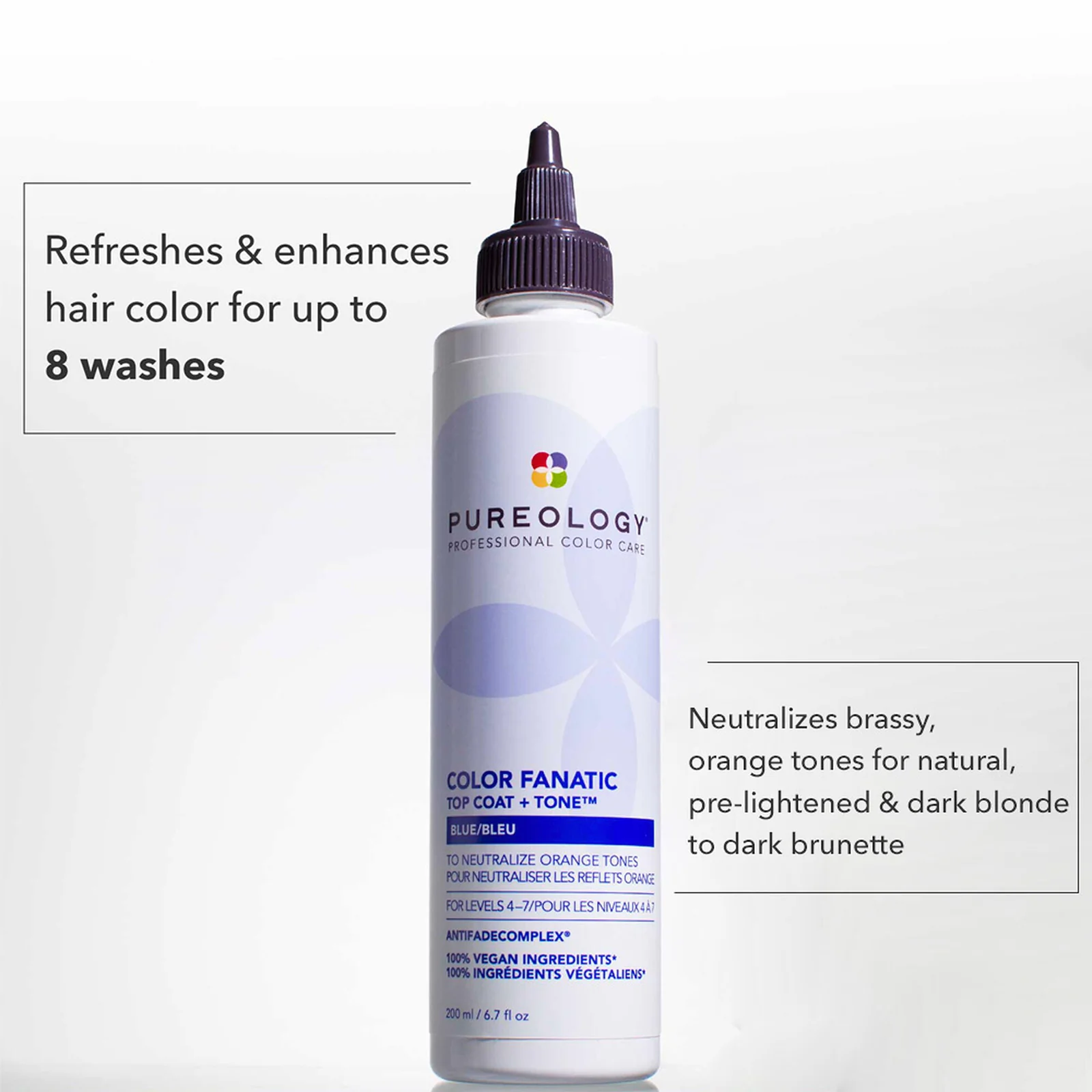 Pureology Colour Fanatic Top Coat and Tone Blue 200ml - Image 2