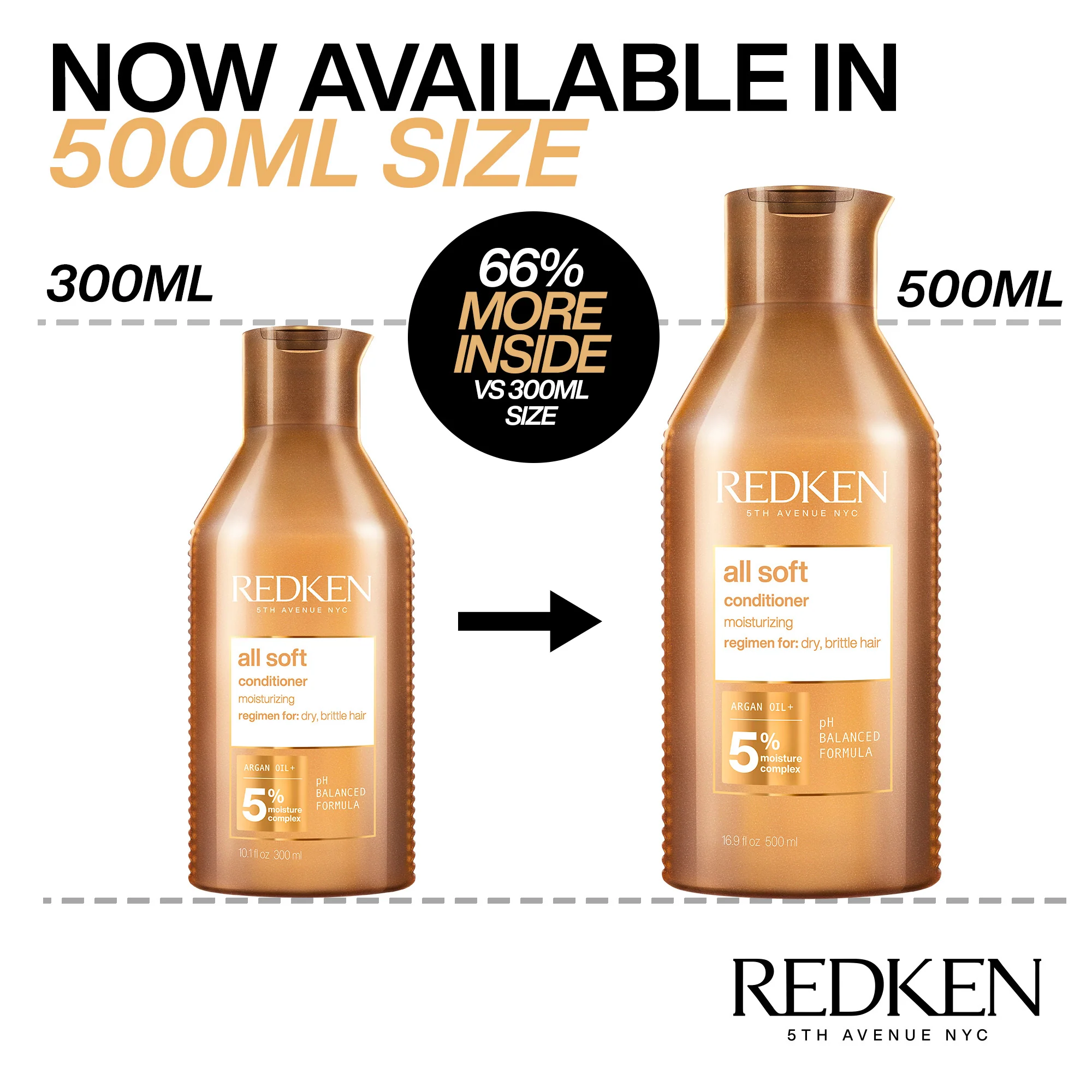 Redken All Soft Conditioner For Dry, Brittle Hair 500ml - Image 2