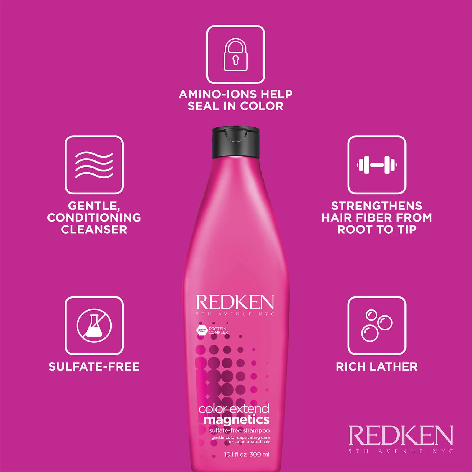 Redken Color Extend Magnetics Shampoo 300ml - Image 2
